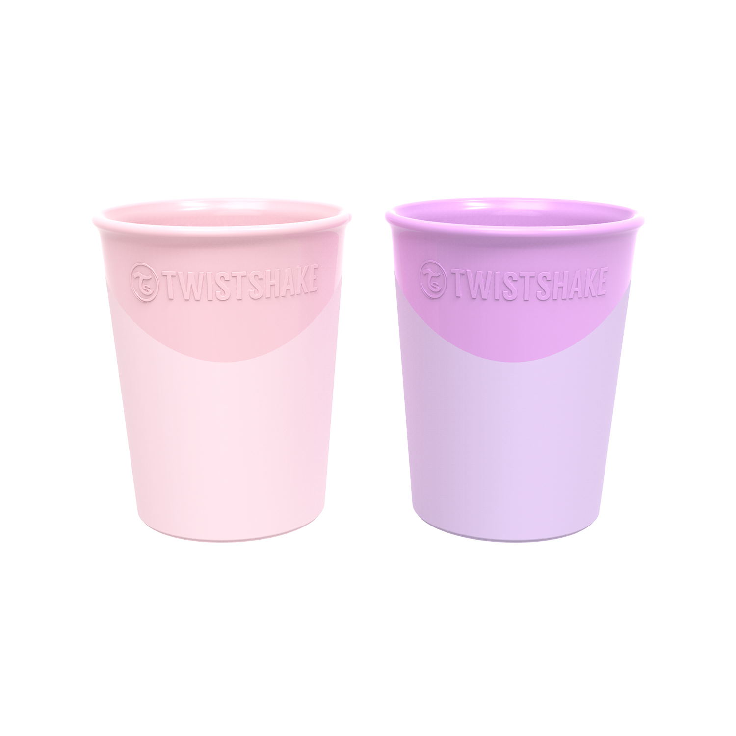 Twistshake 2x Glas Pastell Babyrosa Lavendel