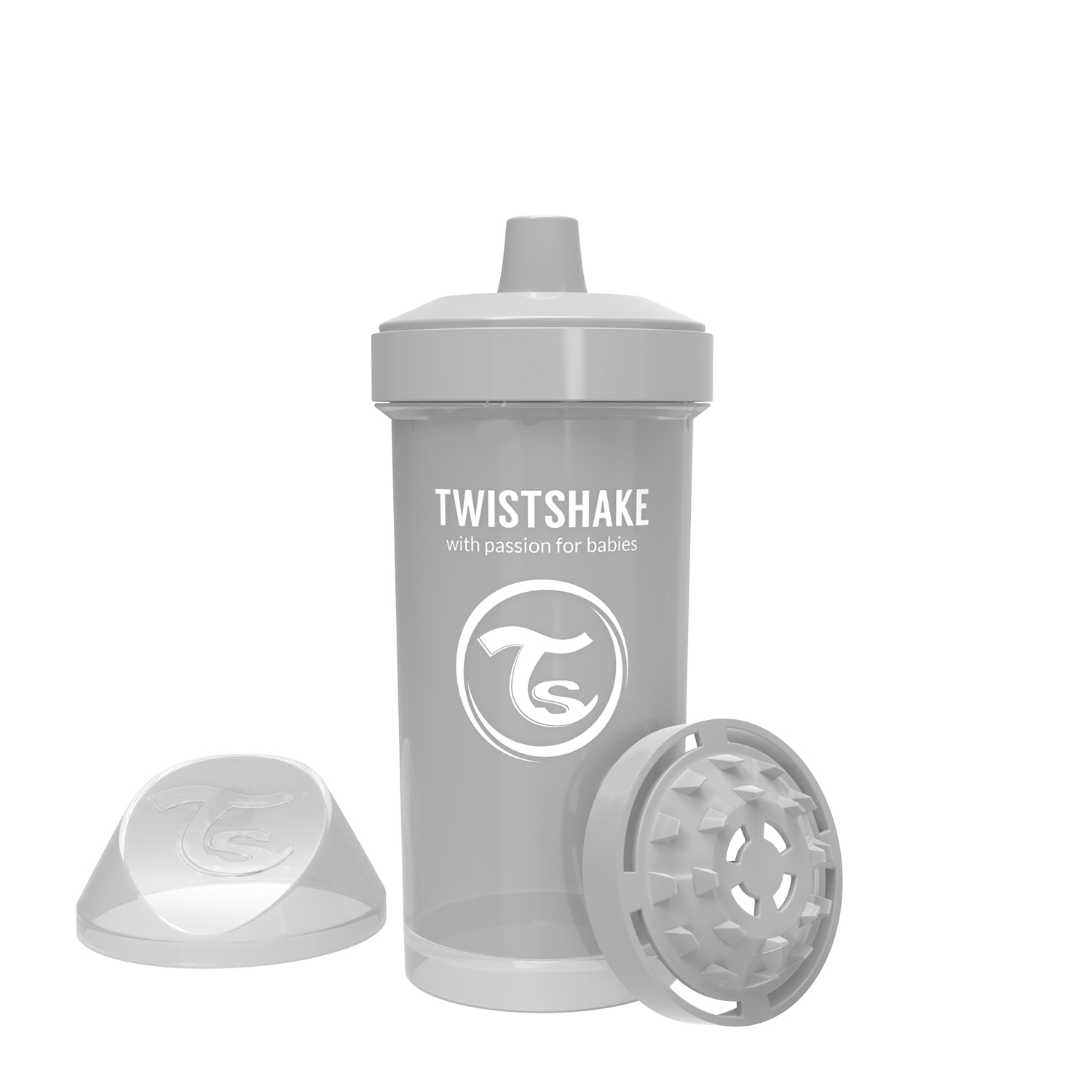 Twistshake Sportflaska Pastellgrå +12m 360 ml