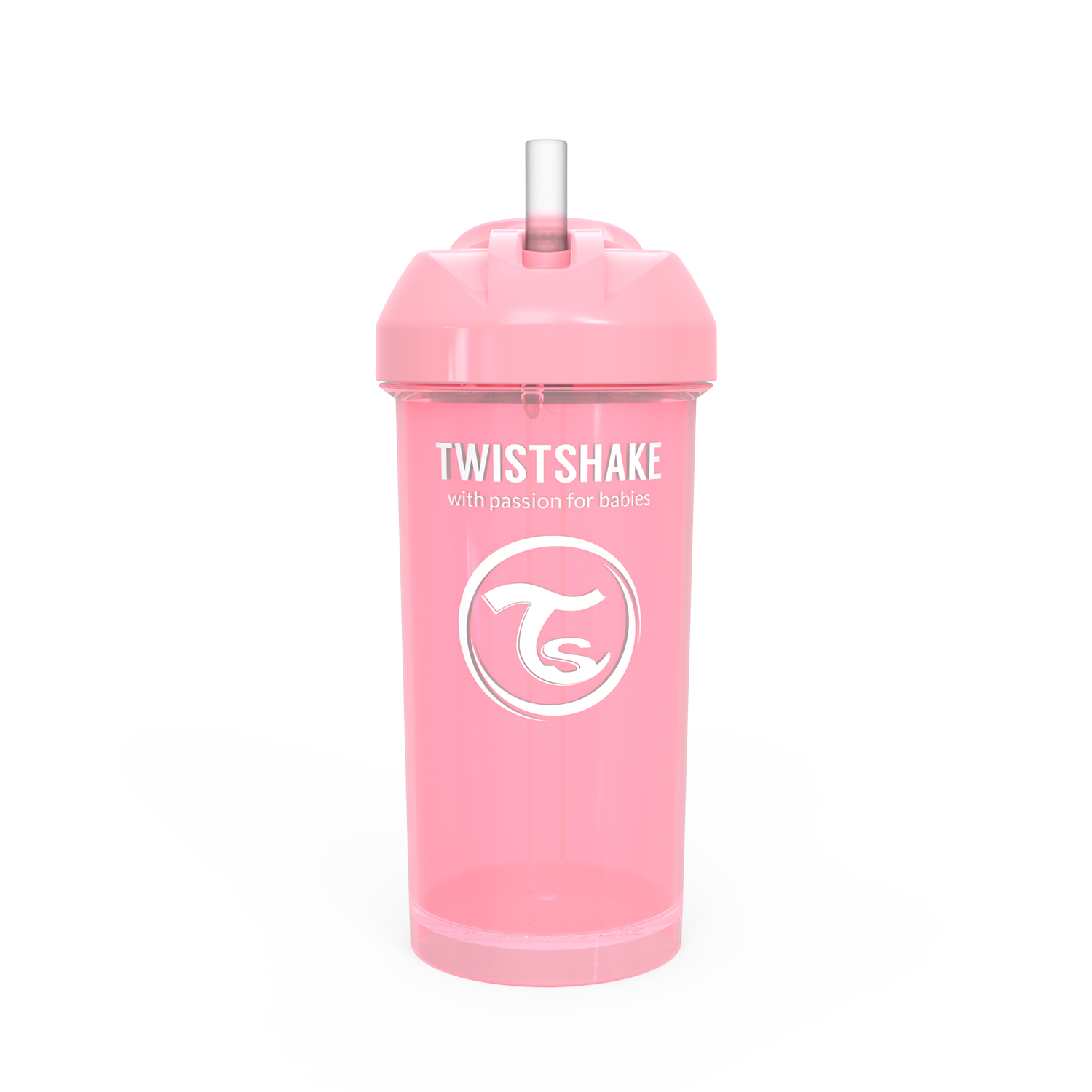 Twistshake Straw Cup Pastellrosa 360 ml
