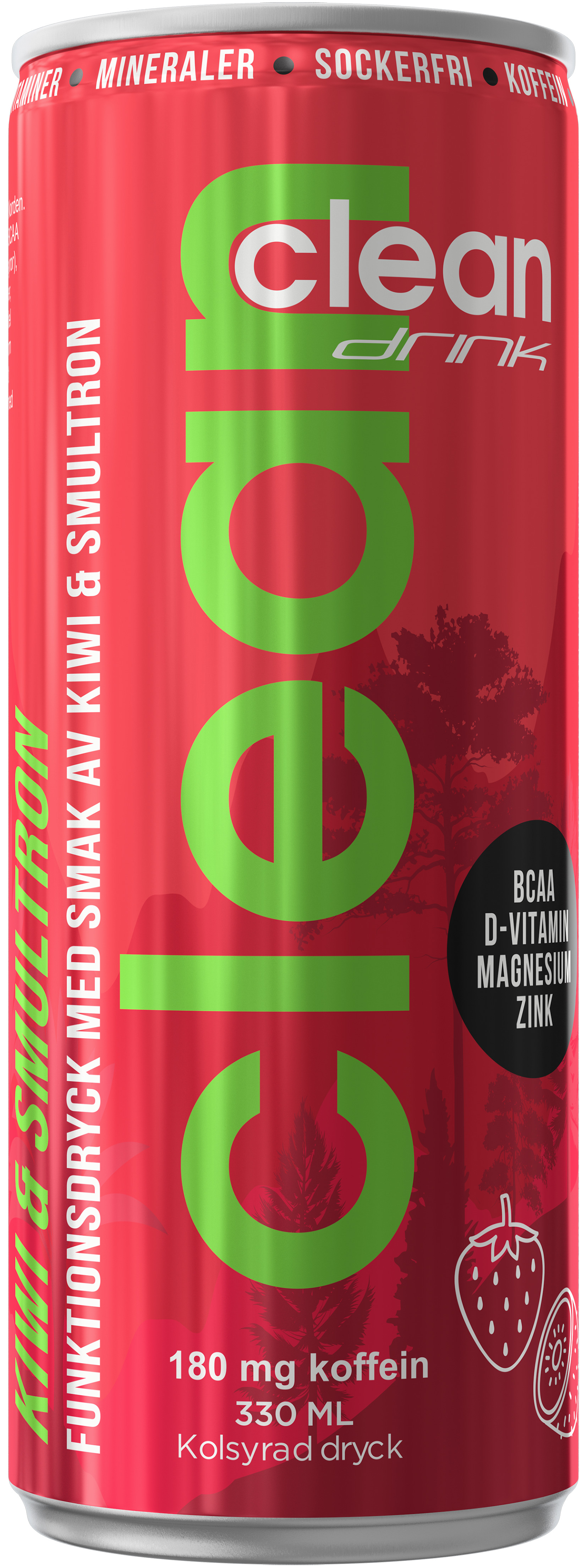 Clean Drink BCAA Kiwi/Smultron 330 ml