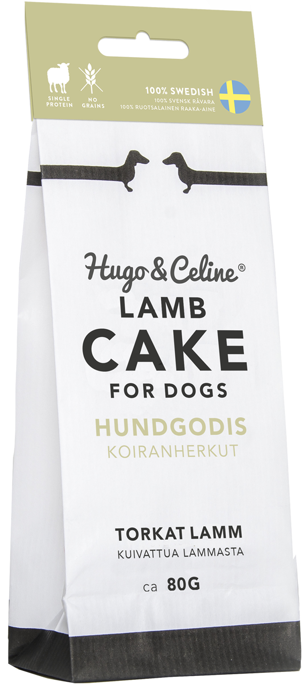 Hugo & Celine Hundsnacks Lamb Cake 80 g