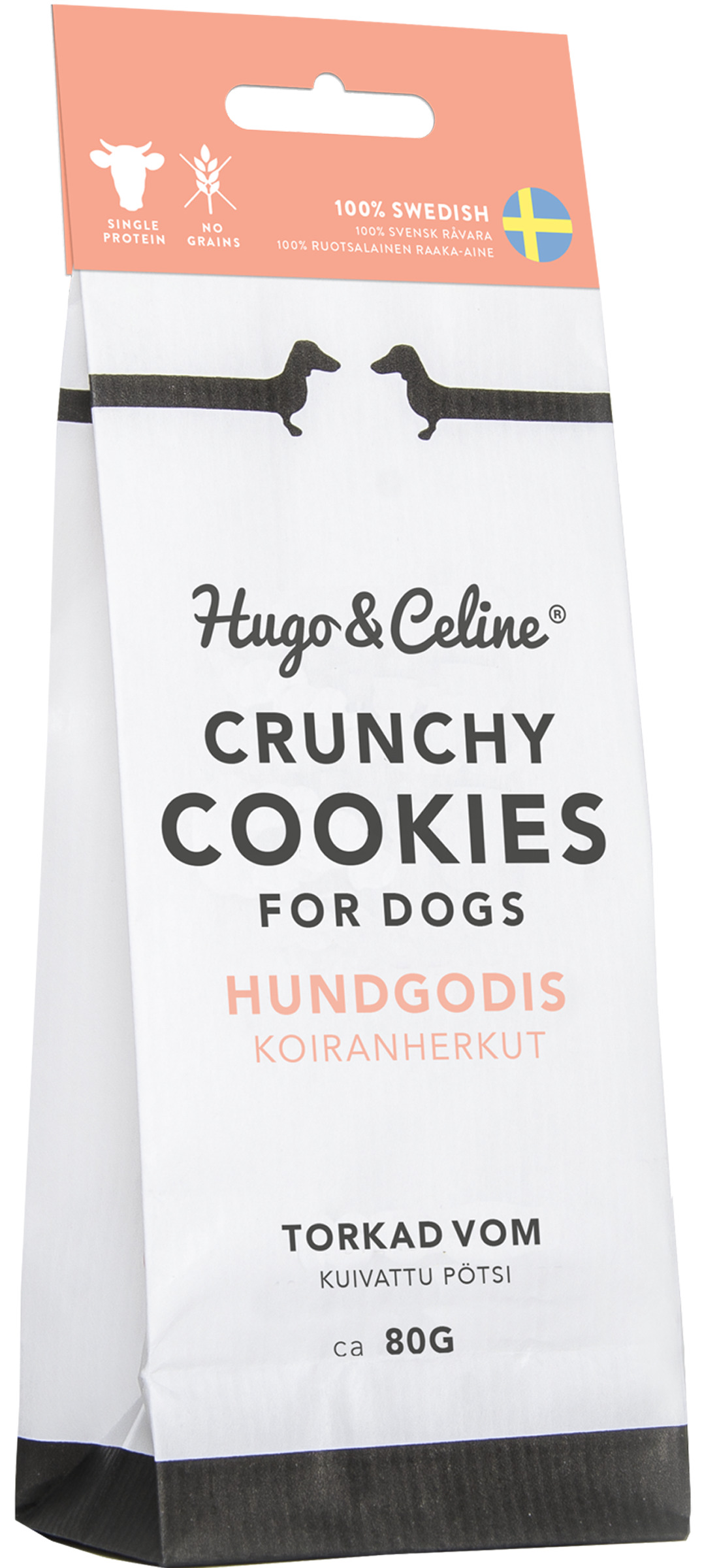 Hugo & Celine Hundgodis Crunchy Cookies 80 g