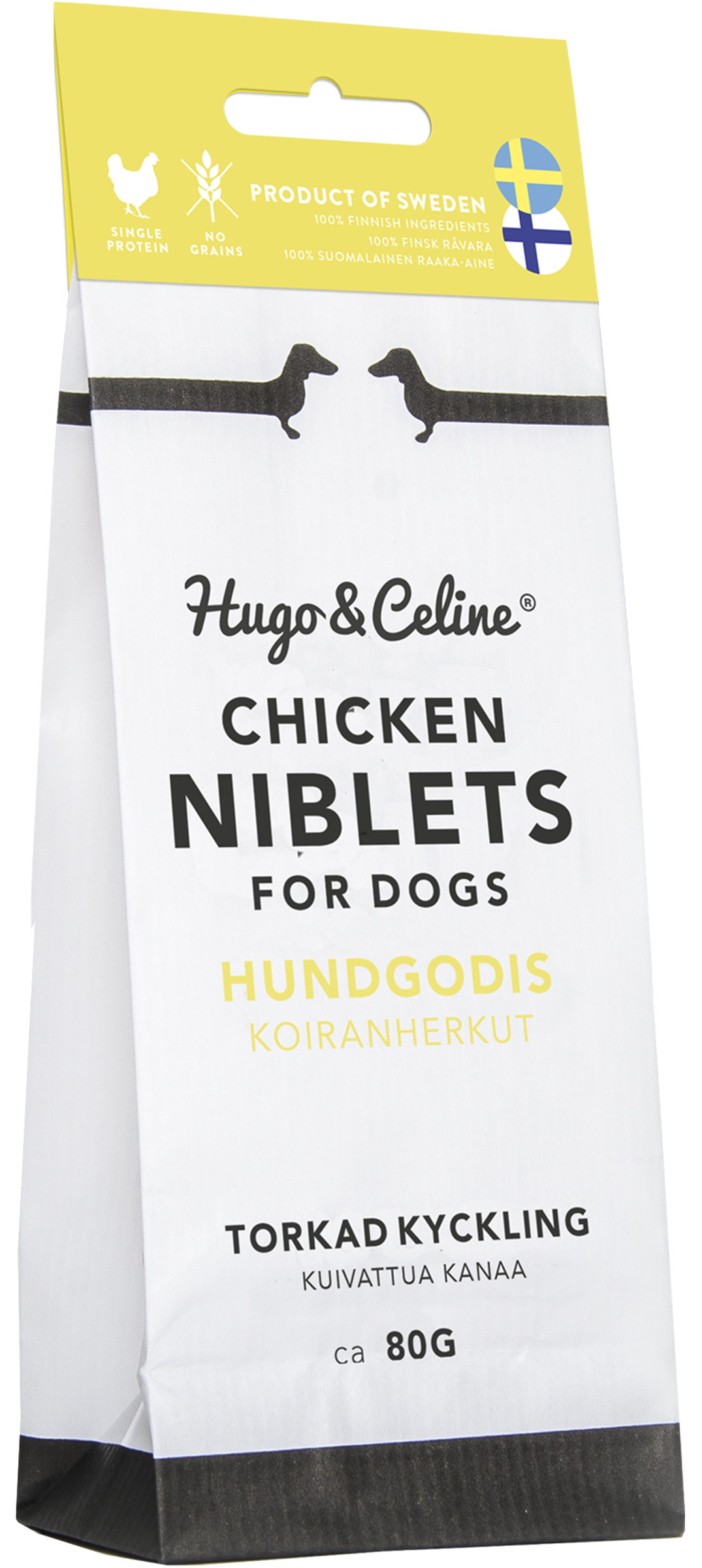 Hugo & Celine Hundsnacks Chicken Niblets 80 g