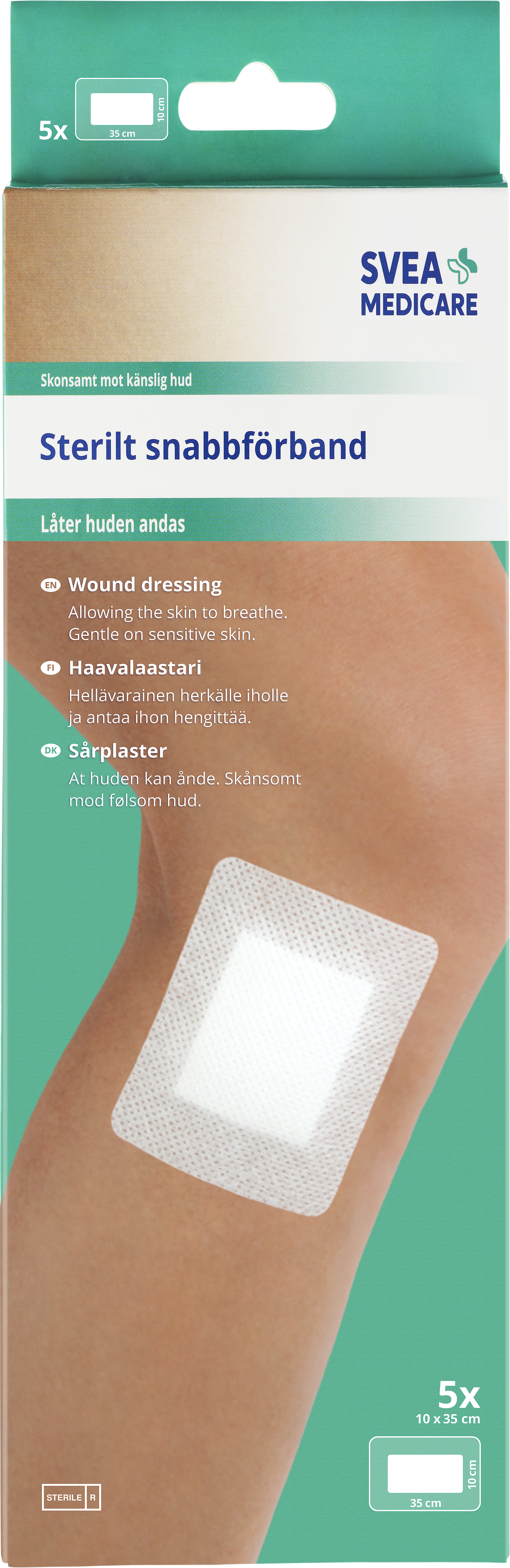 Svea Medicare Sterilt Snabbförband 10x35 cm 5 st