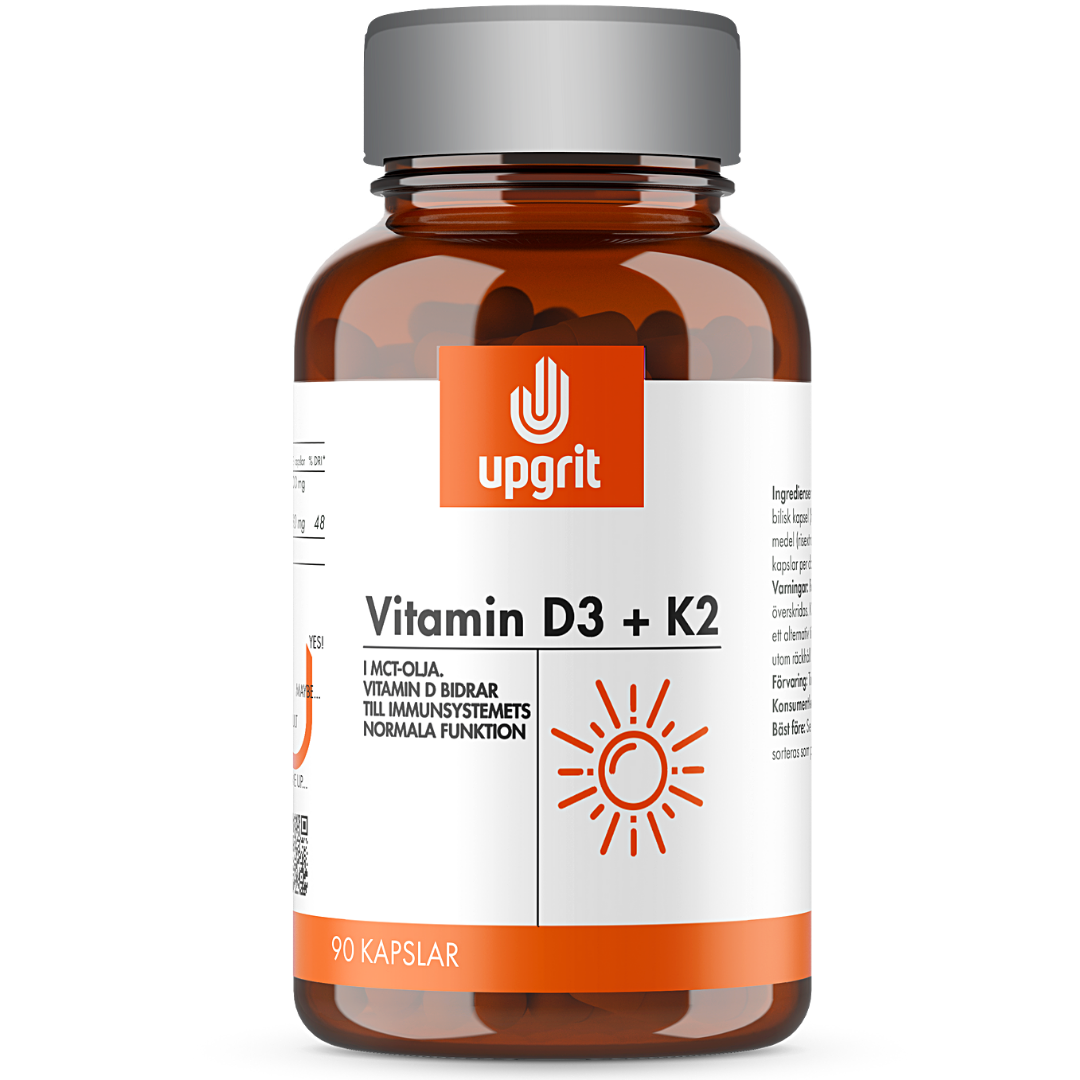 Upgrit Vitamin D3 + K2 90 kapslar
