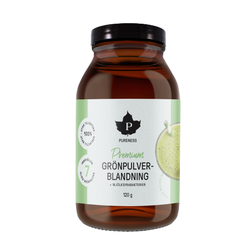 Pureness Premium Grönpulverblanding + Mjölksyrabakterier 120g