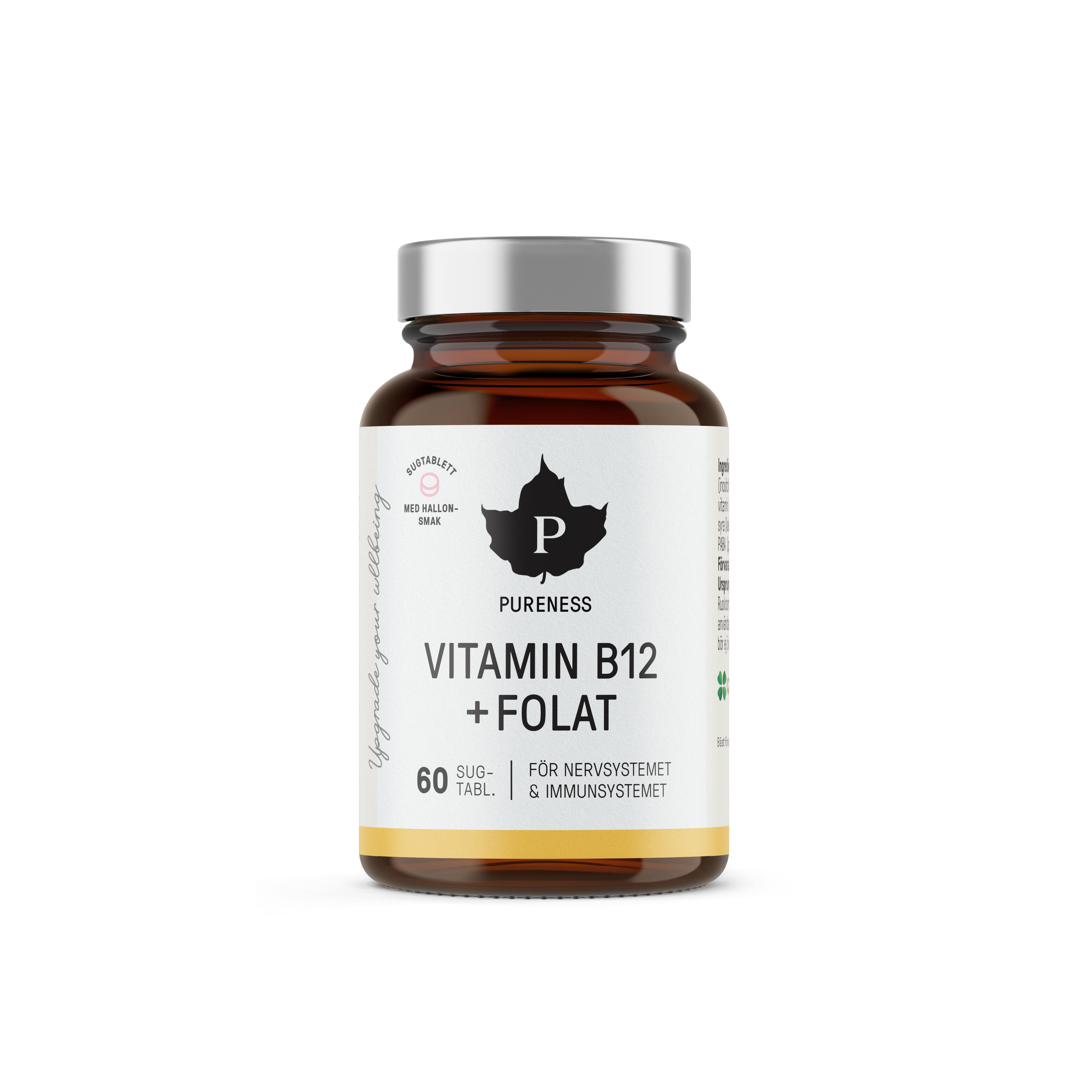 Pureness Vitamin B12 + Folat 60 sugtabletter