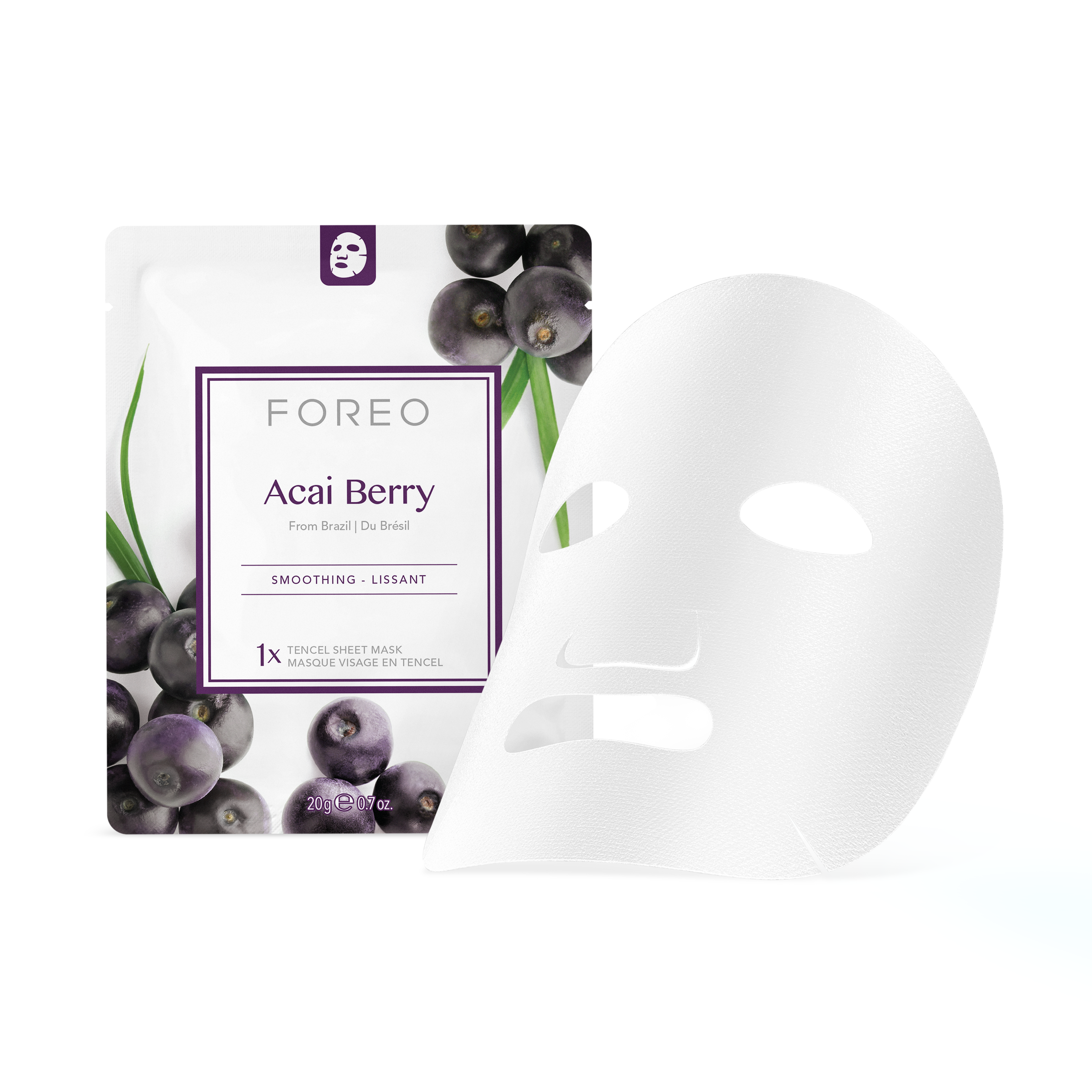 FOREO Farm To Face Sheet Mask Acai Berry 3 st