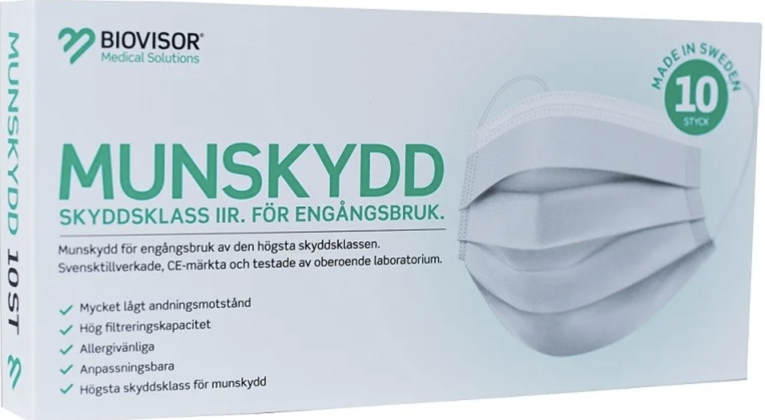 Biovisor Munskydd typ IIR 10 st