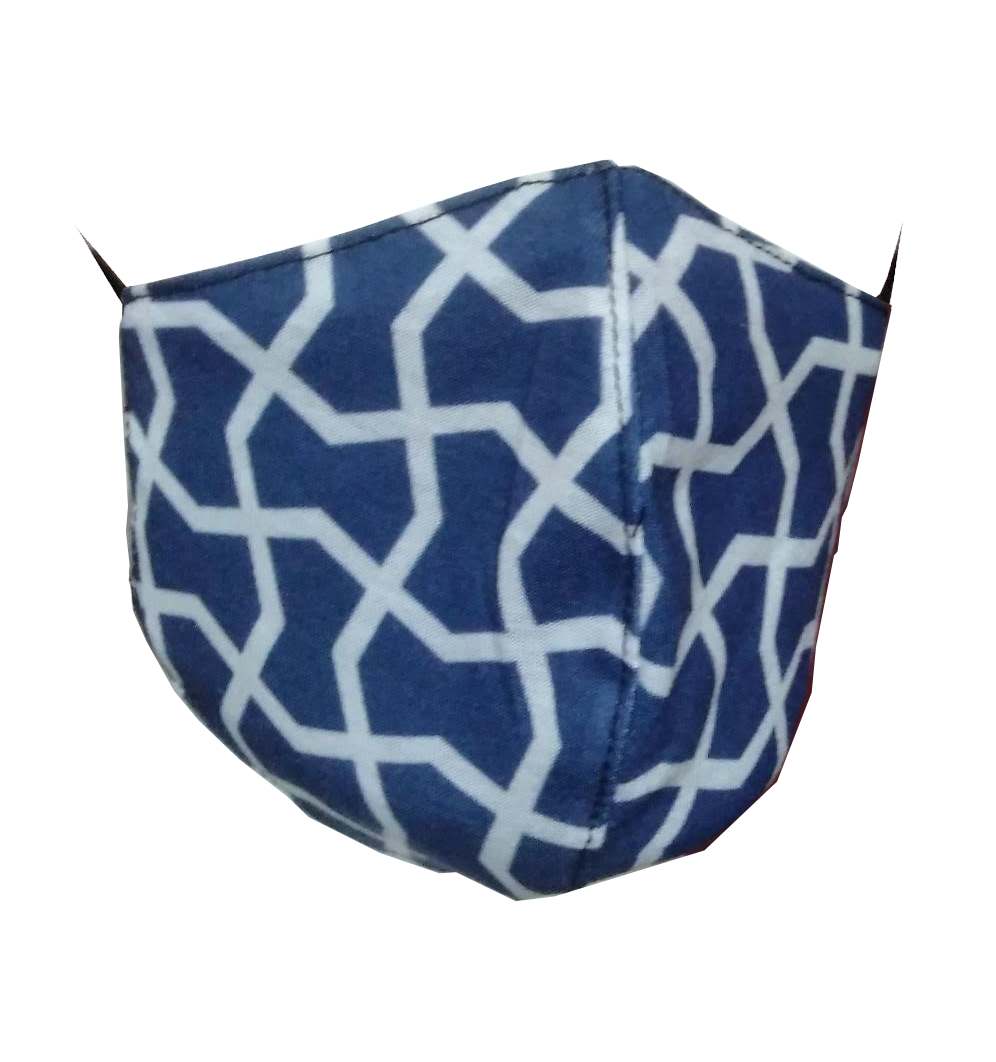 Medinu Tygmask Stripes Blå  1 st