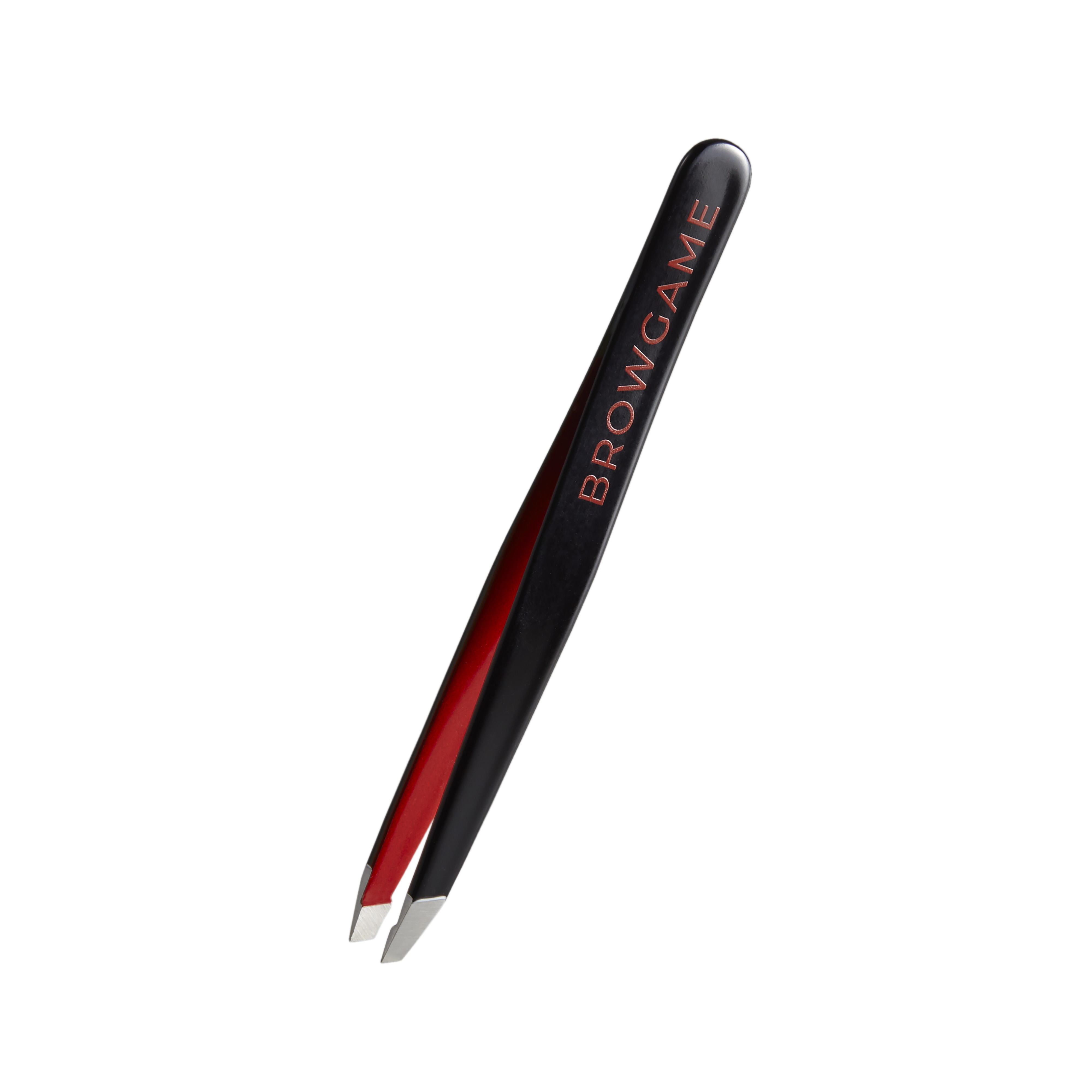 Browgame Cosmetics Signature Tweezer Slanted - Black & Red 1 st