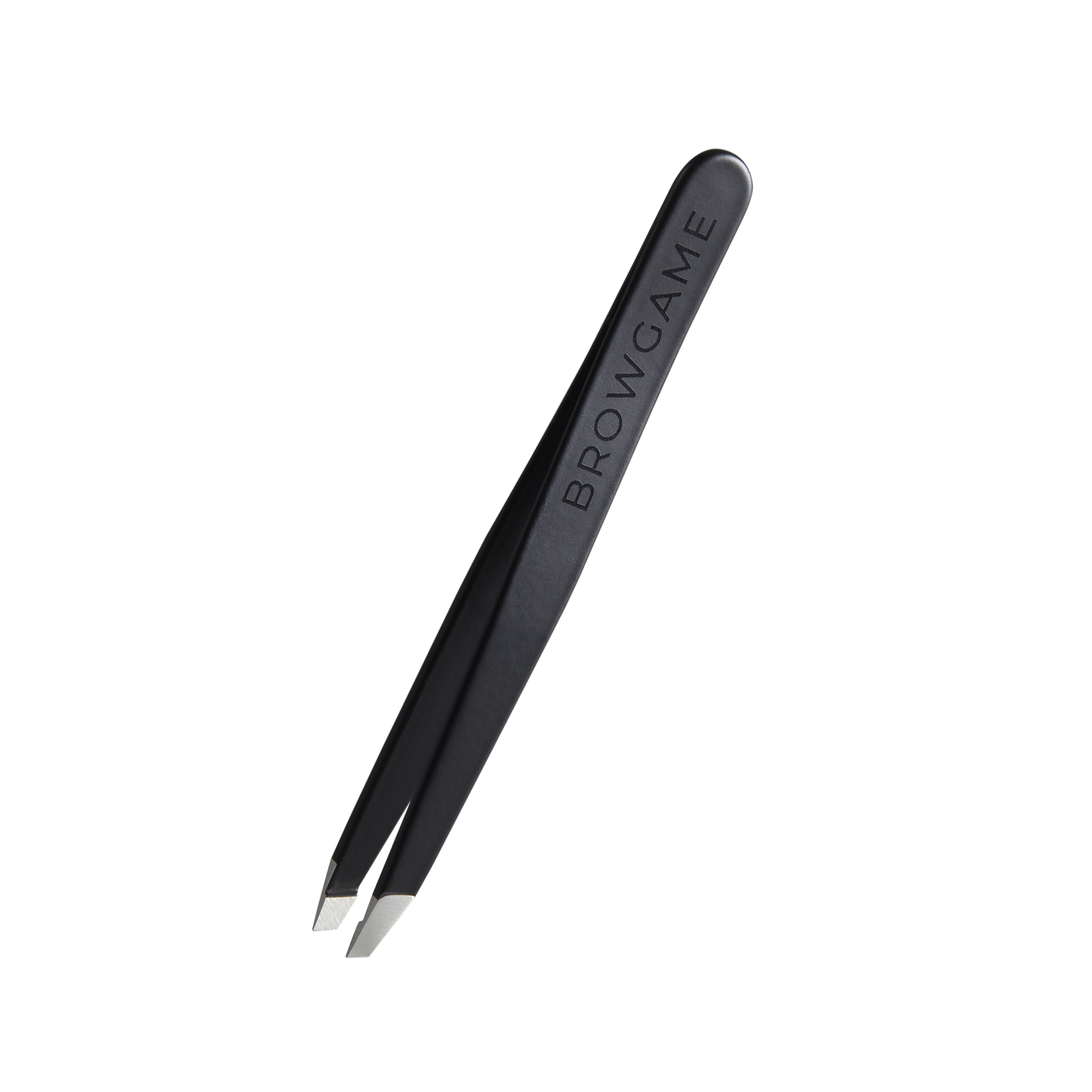 Browgame Cosmetics Signature Tweezer Slanted - Soft Touch - Blackout 1 st