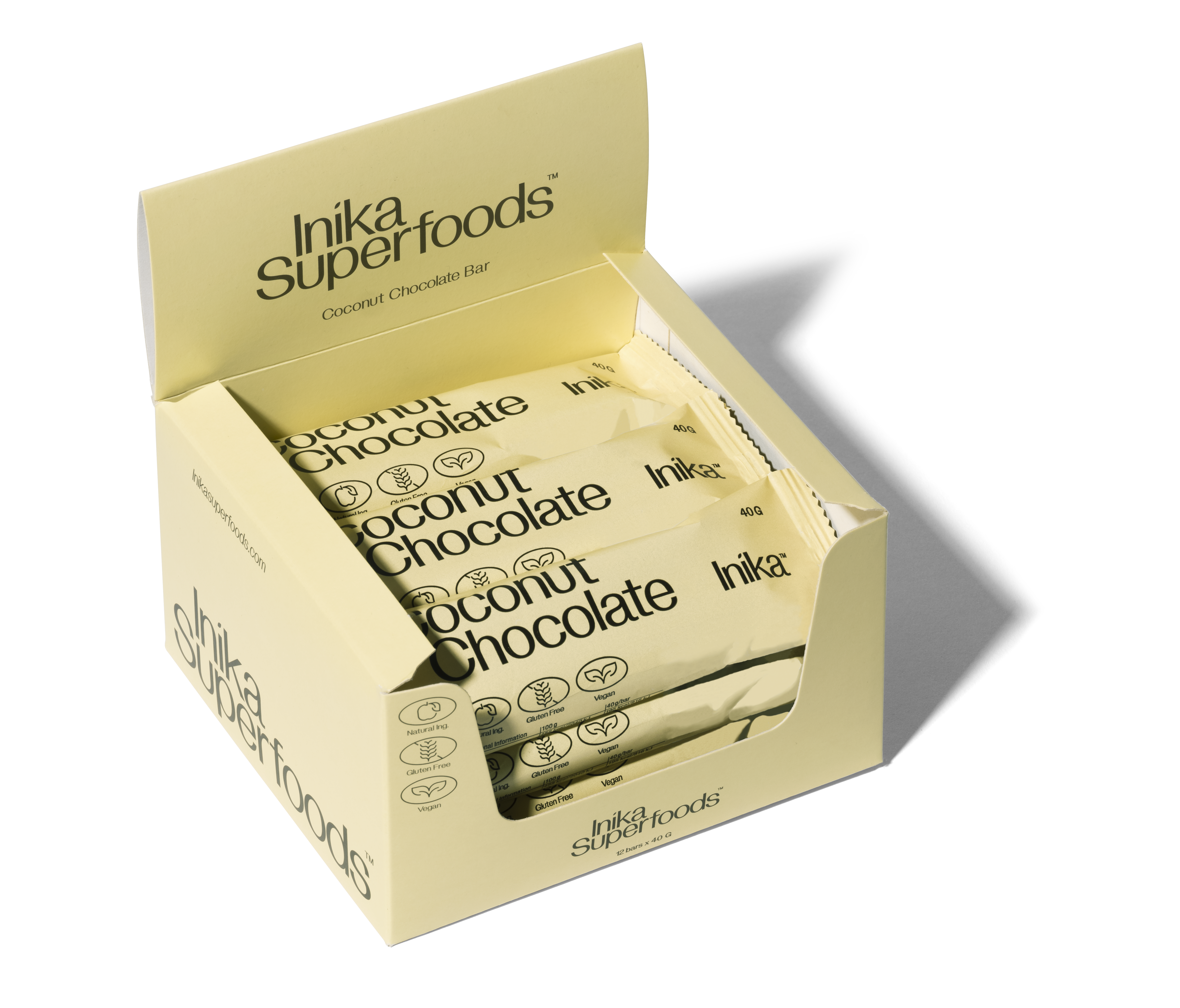 Inika Superfoods Coconut Chocolate Bar 12-pack