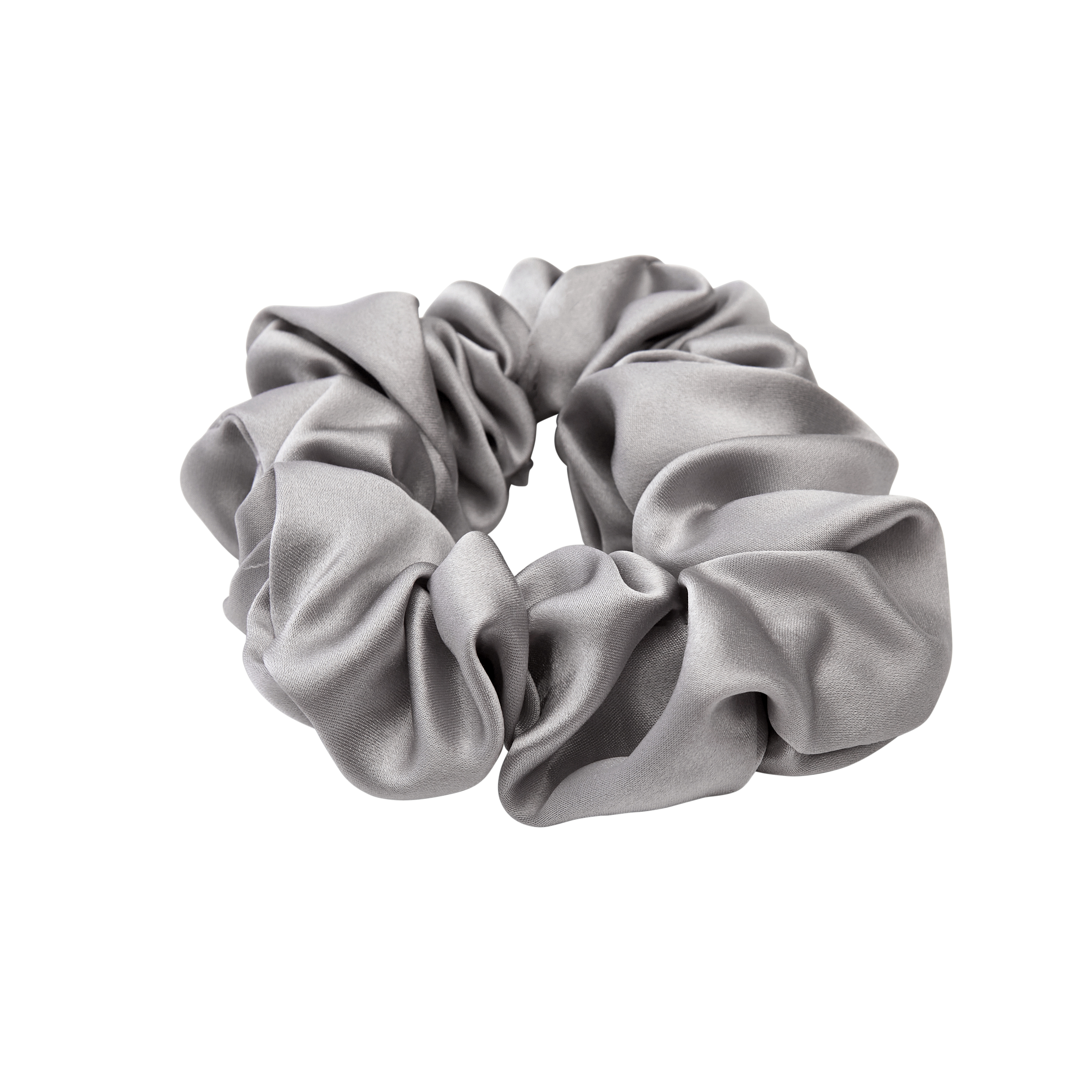 LENOITES Mulberry Silk Scrunchie Grey 1 st