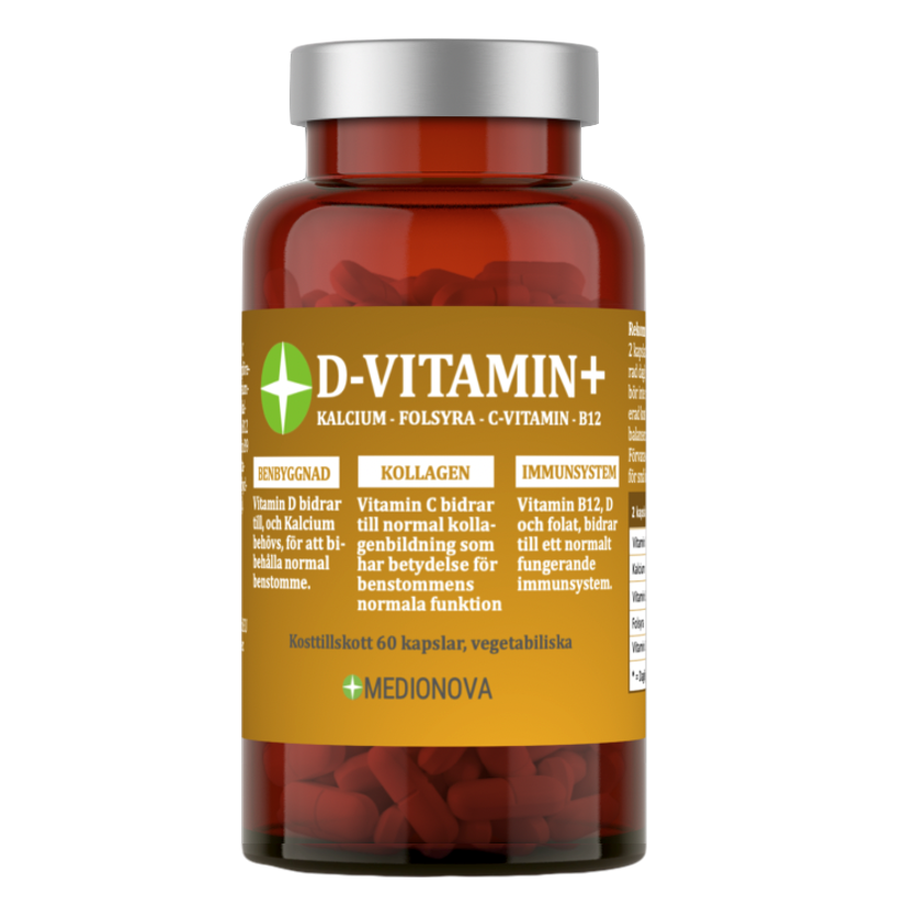 MedioNova D-vitamin+ 60 kapslar