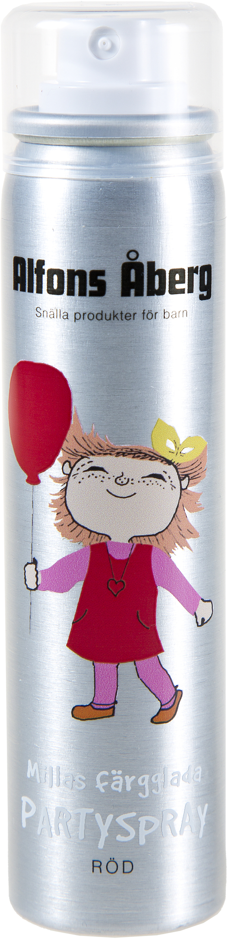 Alfons Åberg Millas färgglada partyspray (röd) 80 ml