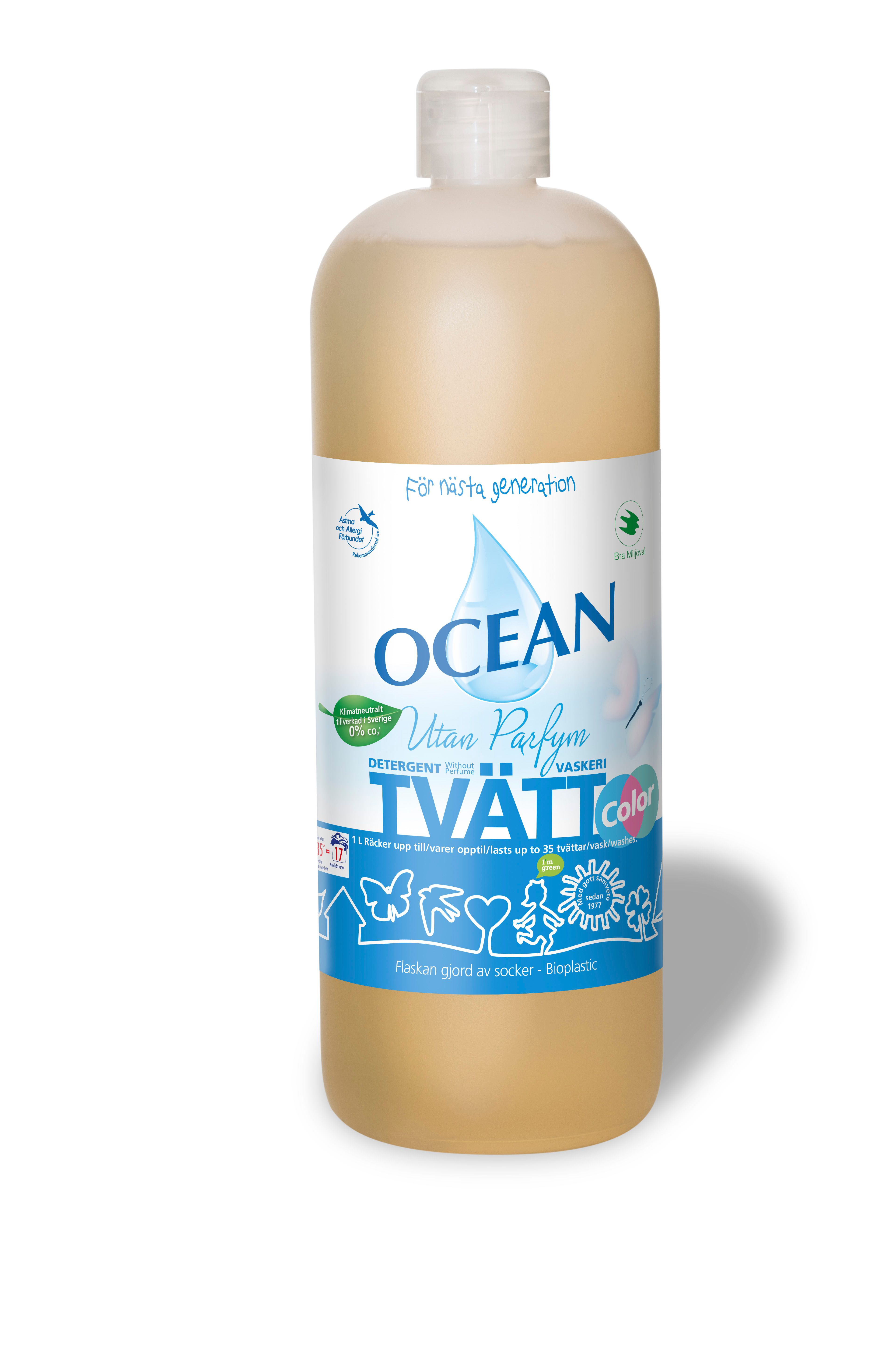 Ocean Flytande Tvättmedel Color Oparfymerad 1 liter