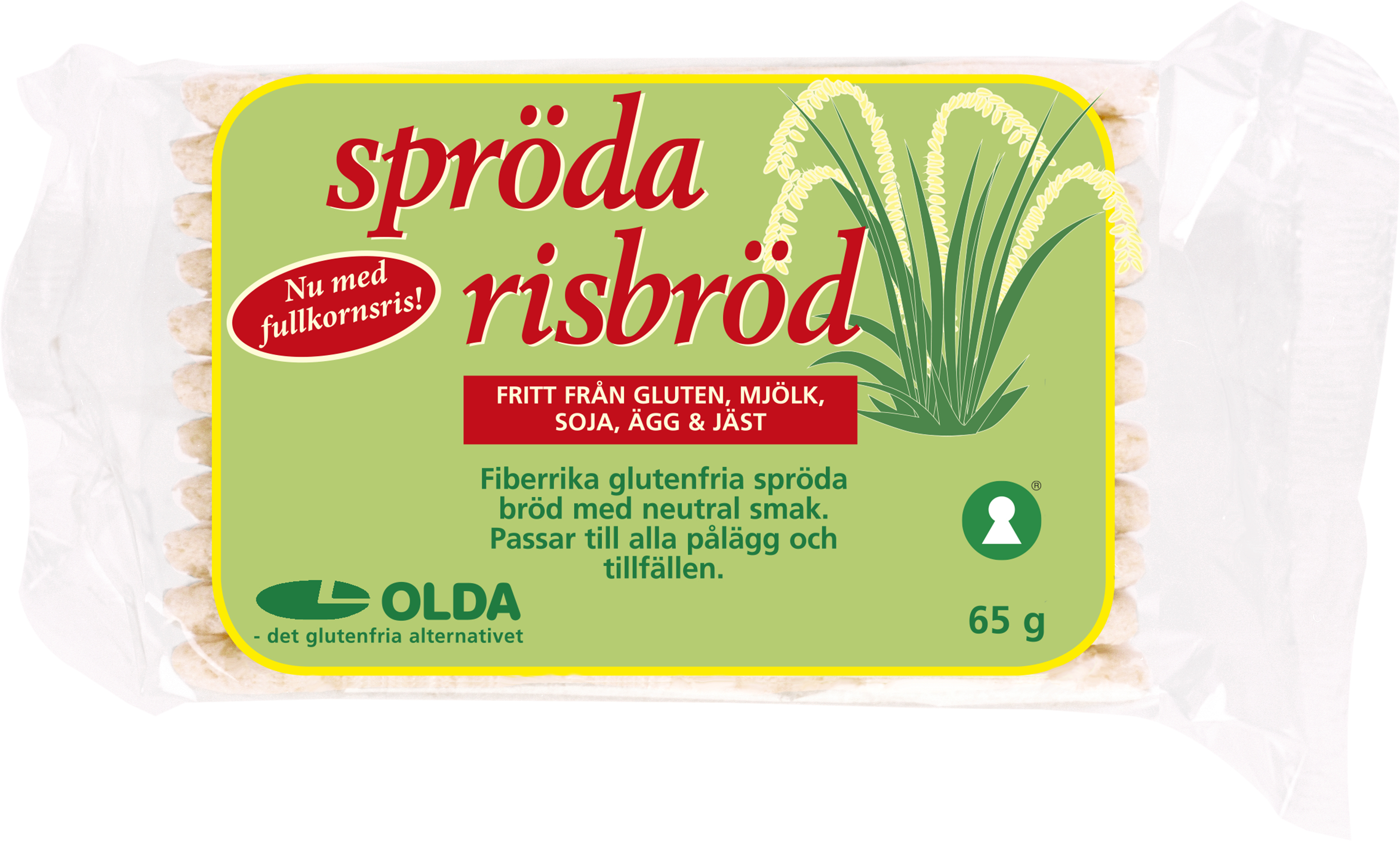 Olda Spröda Risbröd 65 g