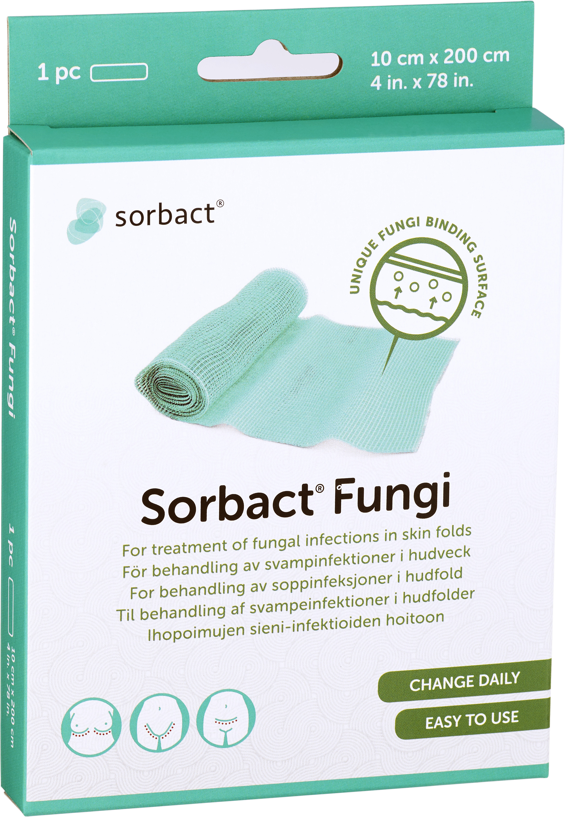 Sorbact Fungi Förband 10 x 200 cm 1 st