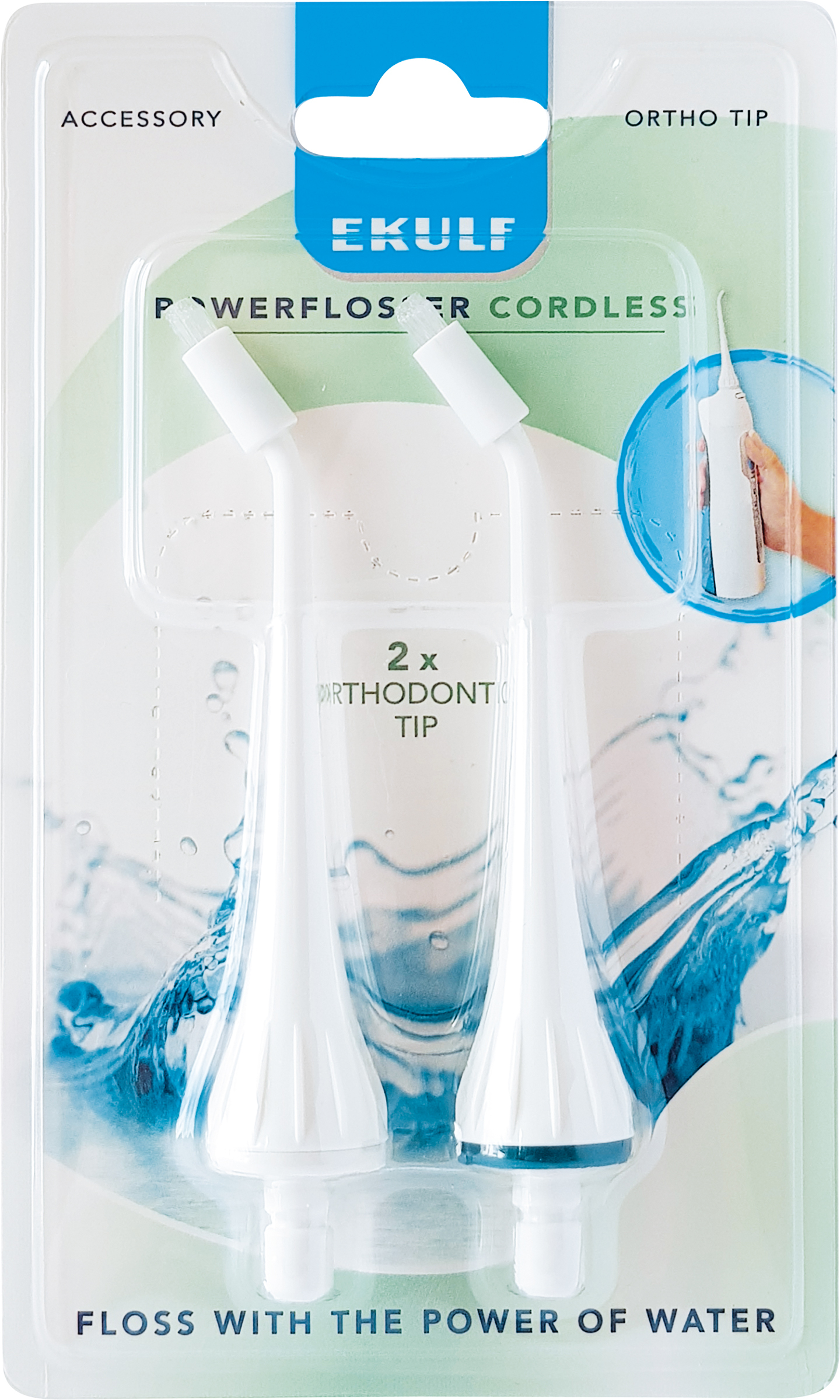 EKULF PowerFlosser Cordless Orthodontic Tip 2 st