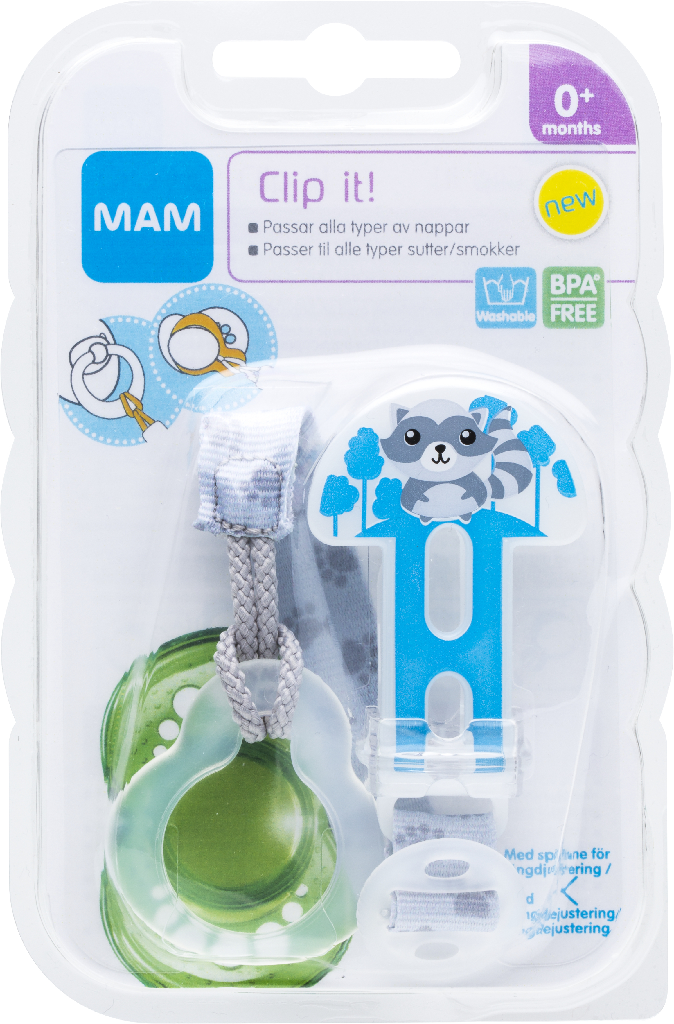 MAM Napphållare clip it! - Blandade färger