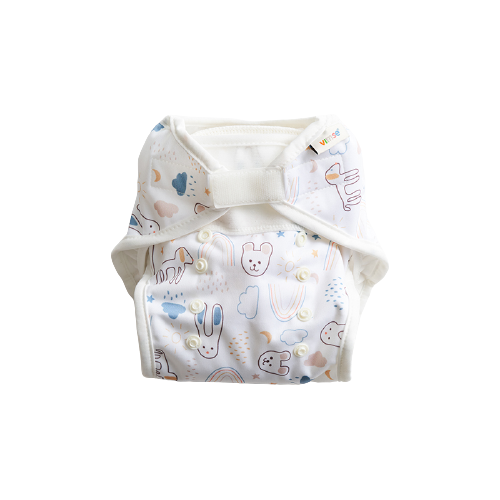 Vimse All-in-Two Blöjbyxa & Inlägg White Teddy 1 st