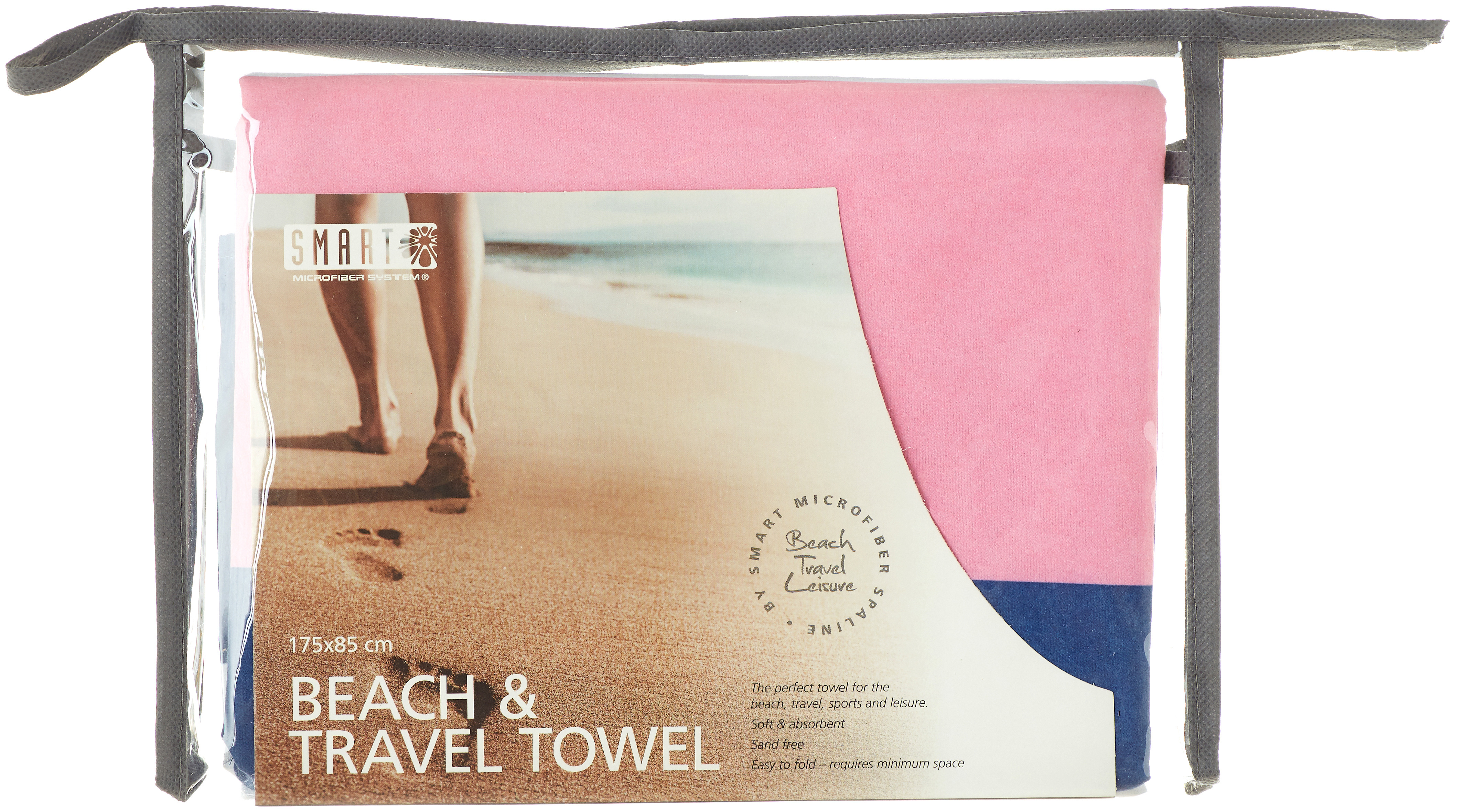 Köp Smart Microfiber Beach Towel Hampton Rosa Apohem