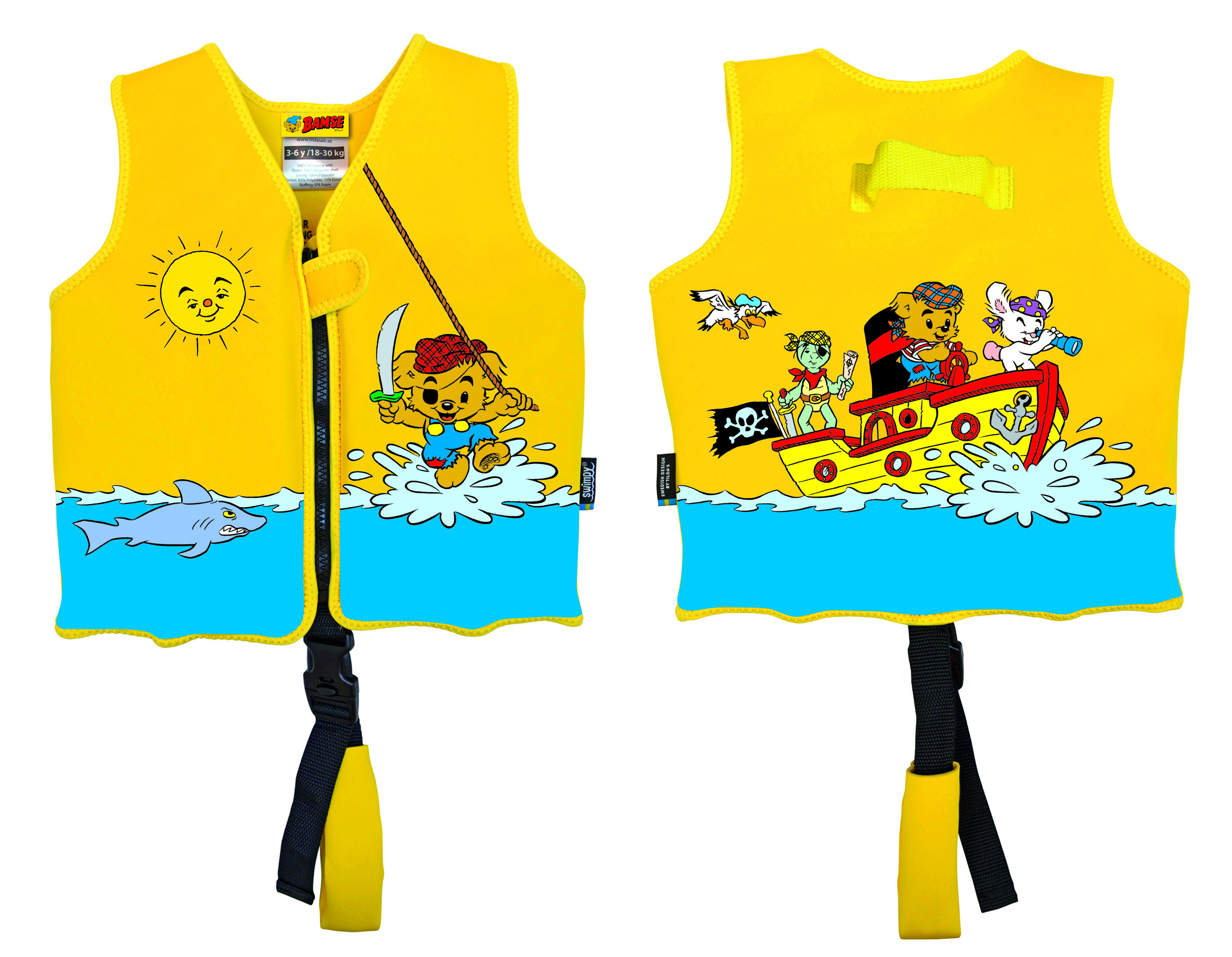 Swimpy Simväst Bamse 1-3 år 11-18 kg