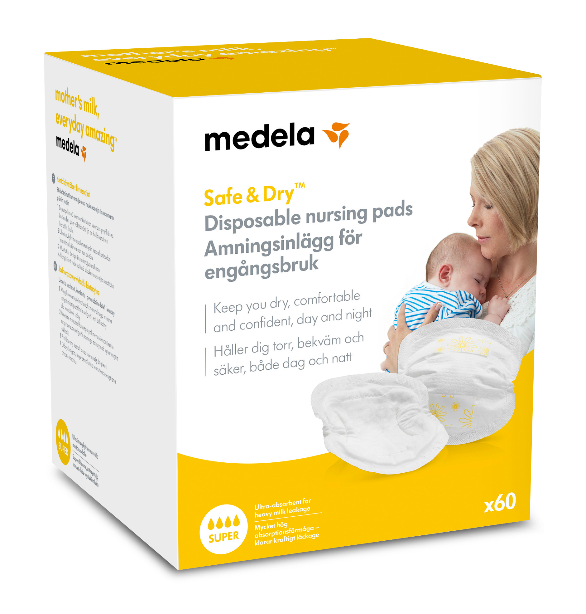 Medela Safe & Dry Amningsinlägg Engångs 60 st