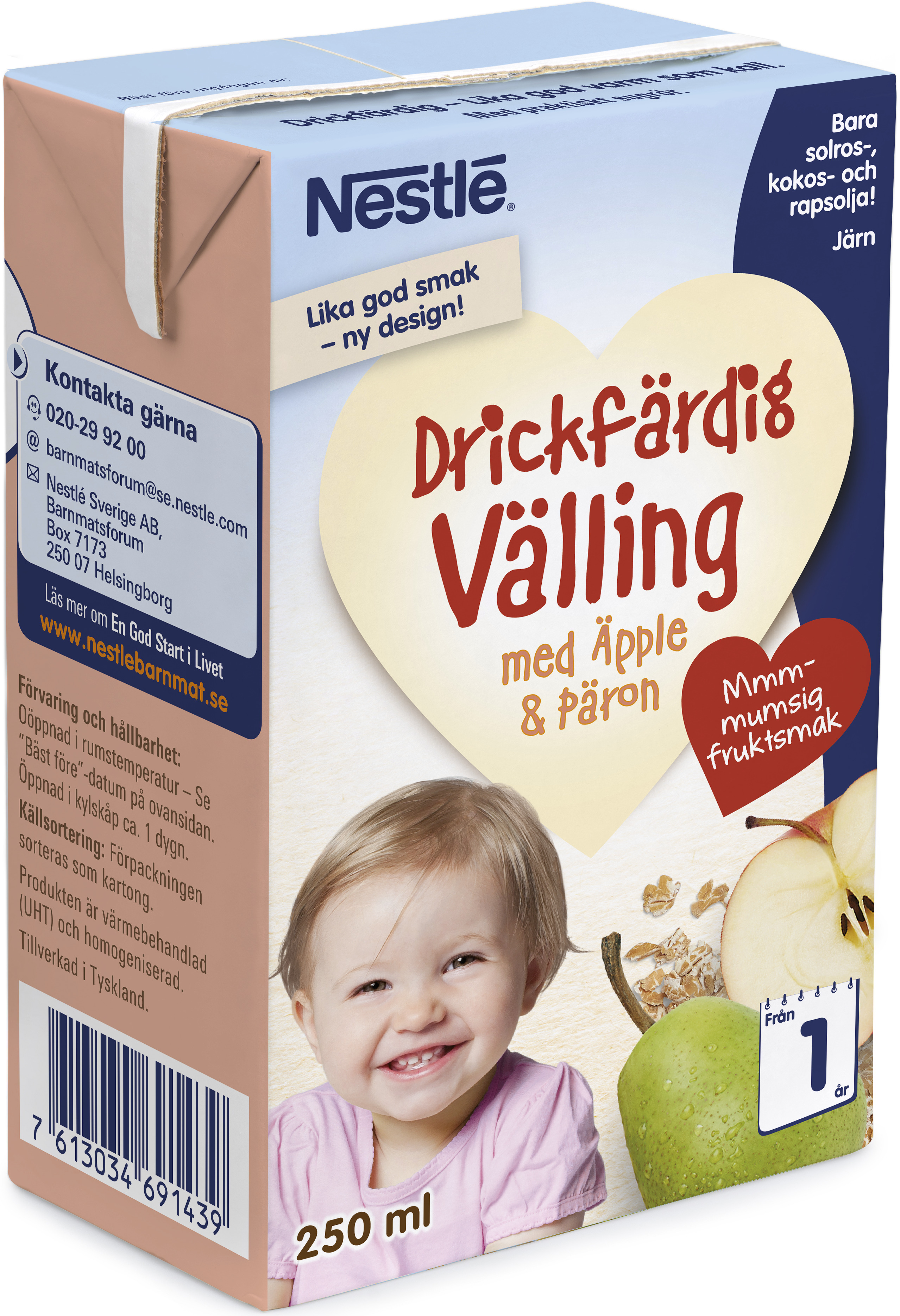Nestlé Drickfärdig Välling Äpple & Päron 12 månader 250 ml