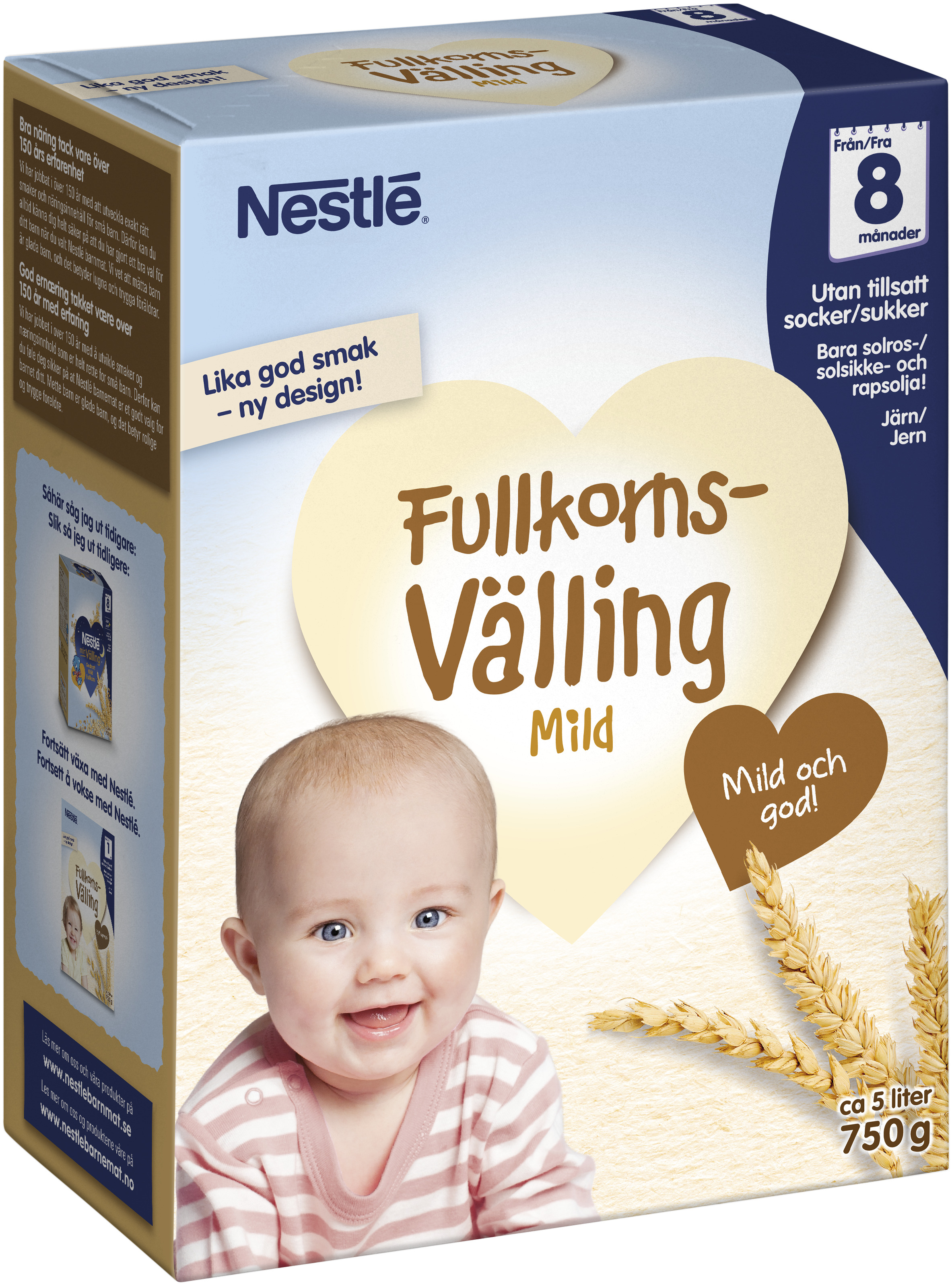 Nestlé Fullkornsvälling Mild 8 månader 750 g