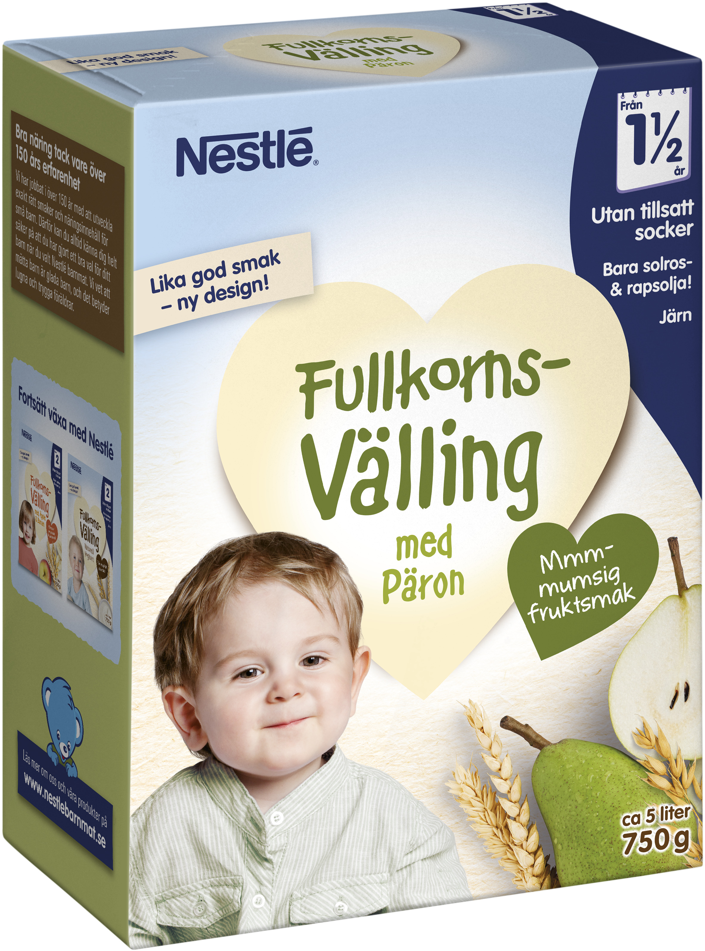 Nestlé Min Välling Fullkorn Päronsmak 18 mån 750 g