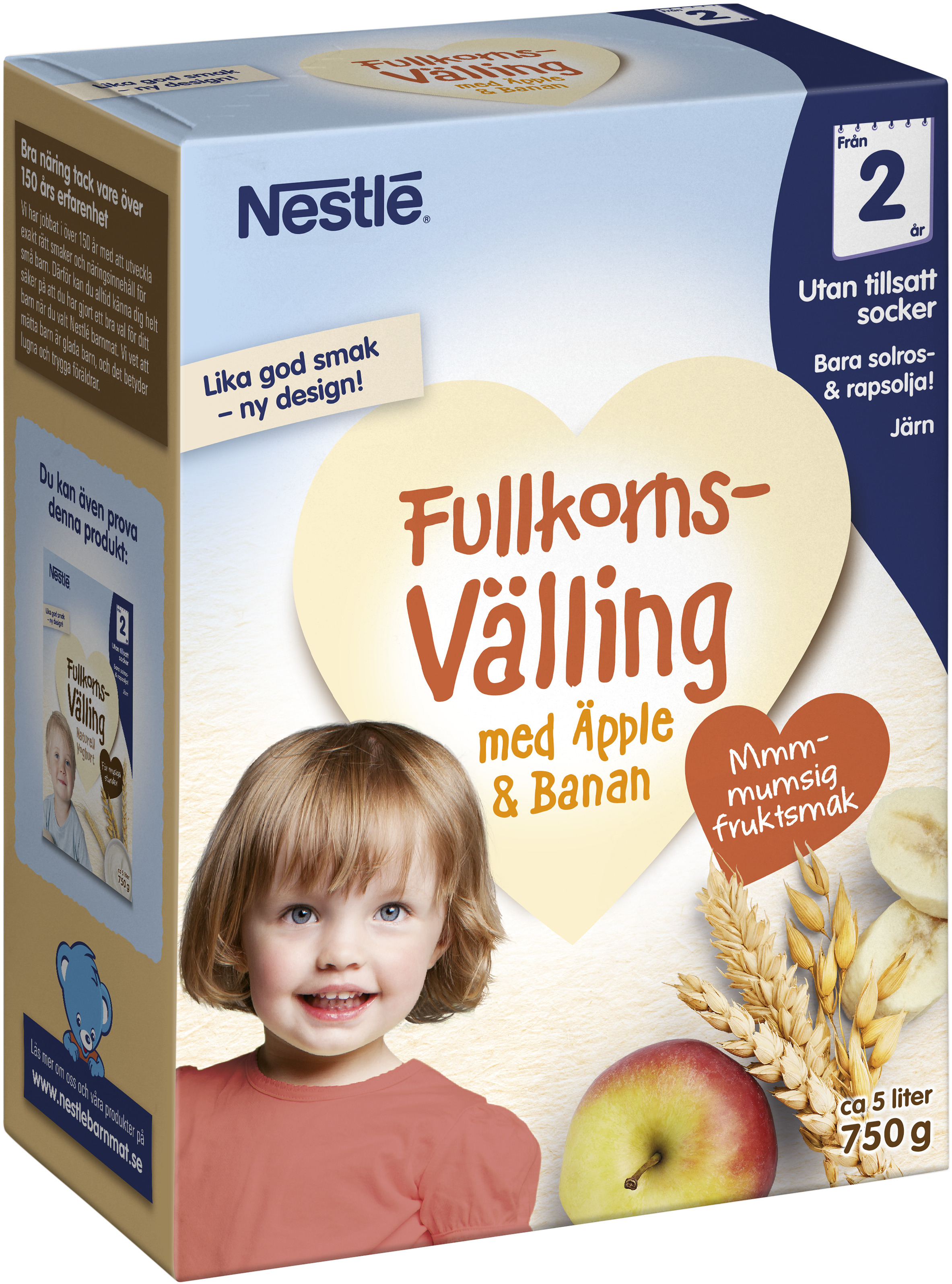 Nestlé Fullkornsvälling Äpple & Banan 2 år 750 g