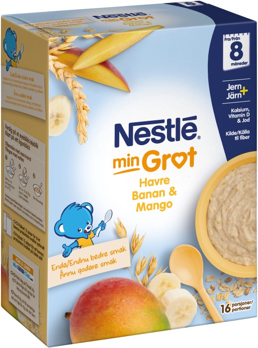 Nestlé Havregröt banan/mango 8 månader 480 g