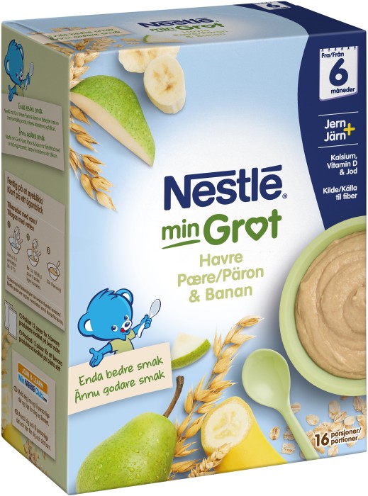 Nestlé Min Gröt Havre Päron & Banan 6 Mån 480 g