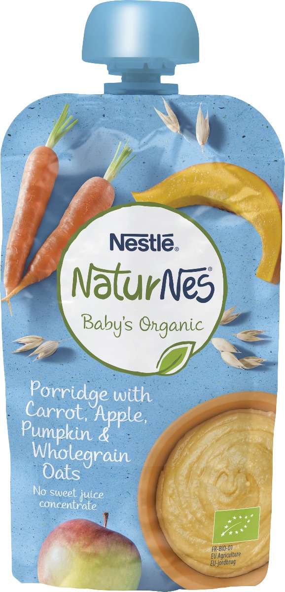 Nestlé NaturNes Fullkornsgröt Grönsaker & Äpple 6 Mån 110 g