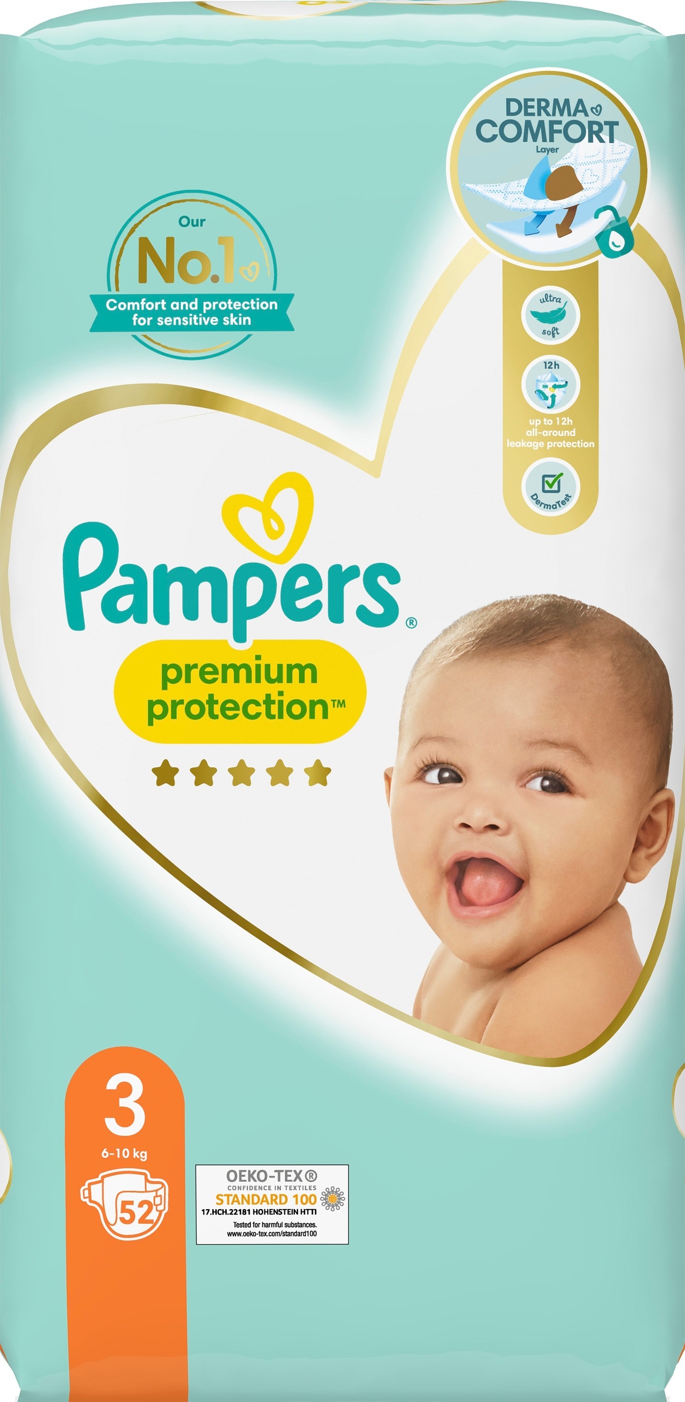Pampers Premium Protection 3 (6-10kg) 52 st