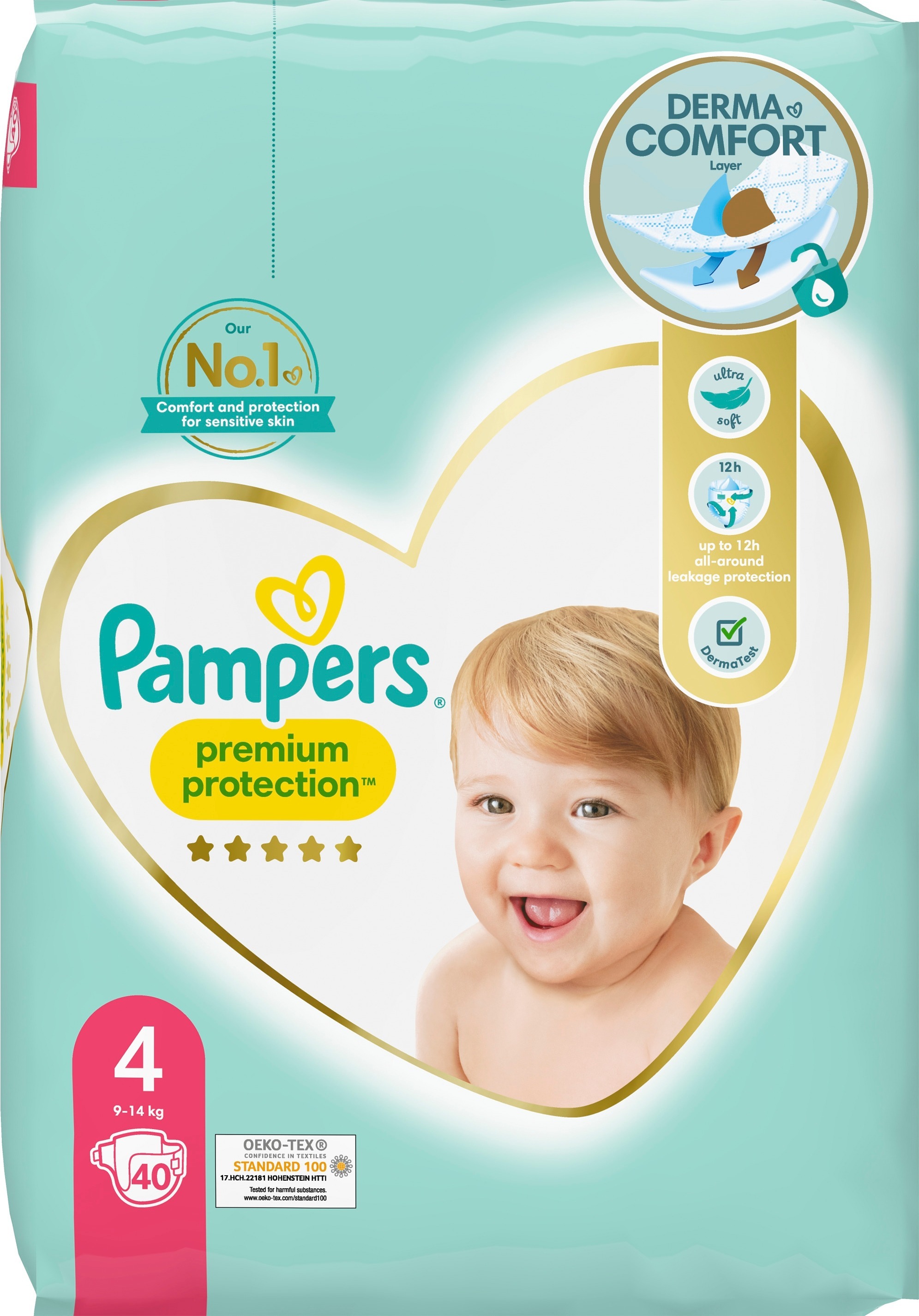 Pampers Premium Protection 4 (9-14 kg) 40 st