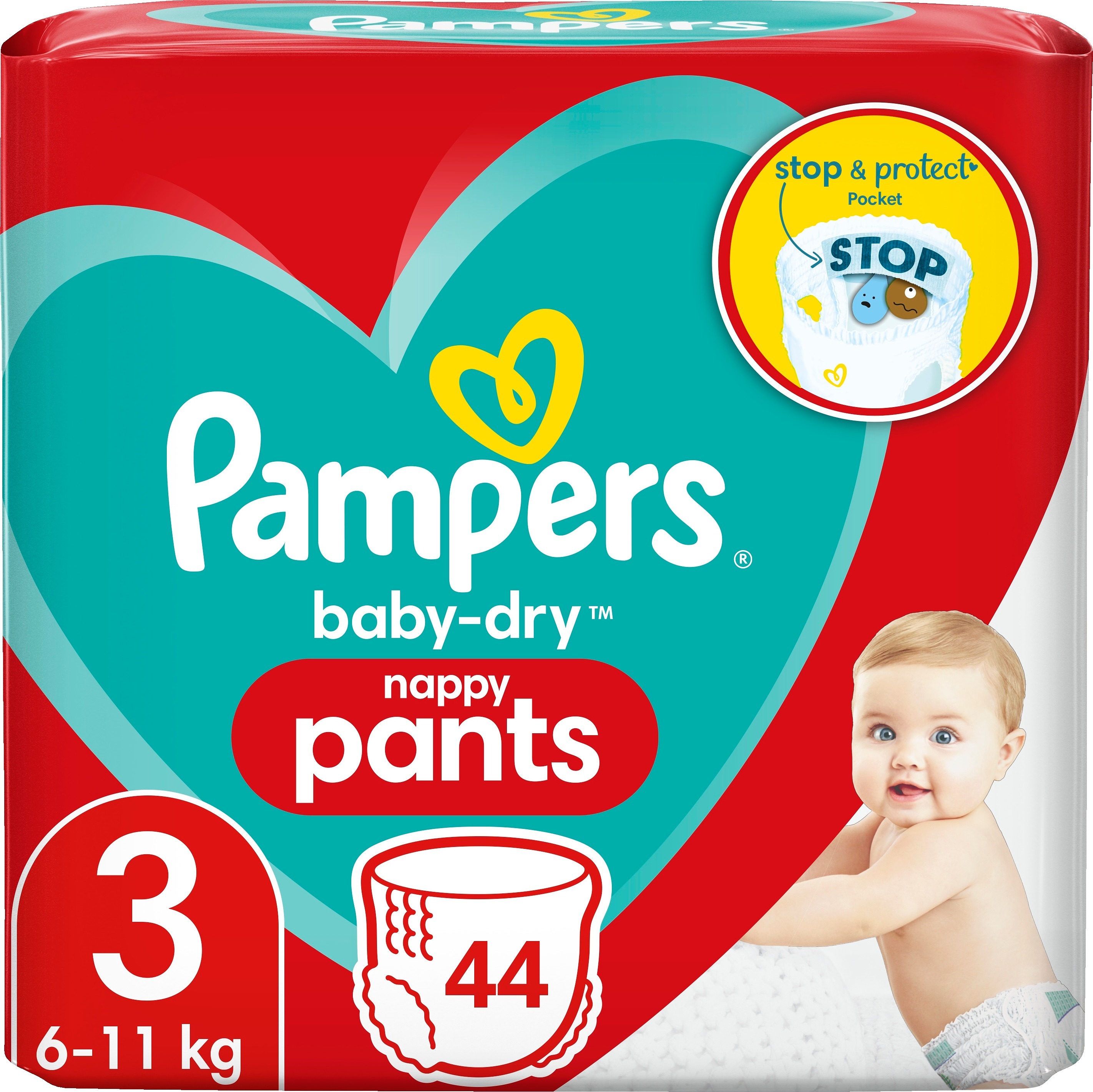 Pampers Baby-dry Pants 3 (6-11kg) 44 st