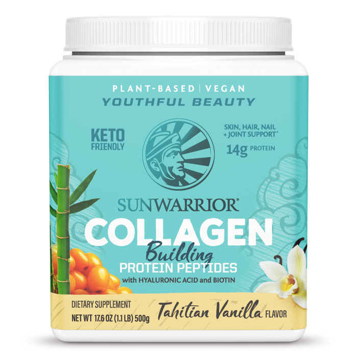 Sunwarrior Collagen Building Protein Peptides Vanilj 500 ml