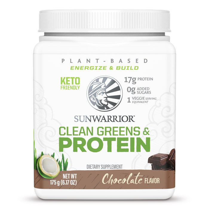 Sunwarrior Clean Greens & Protein Choklad 175 g