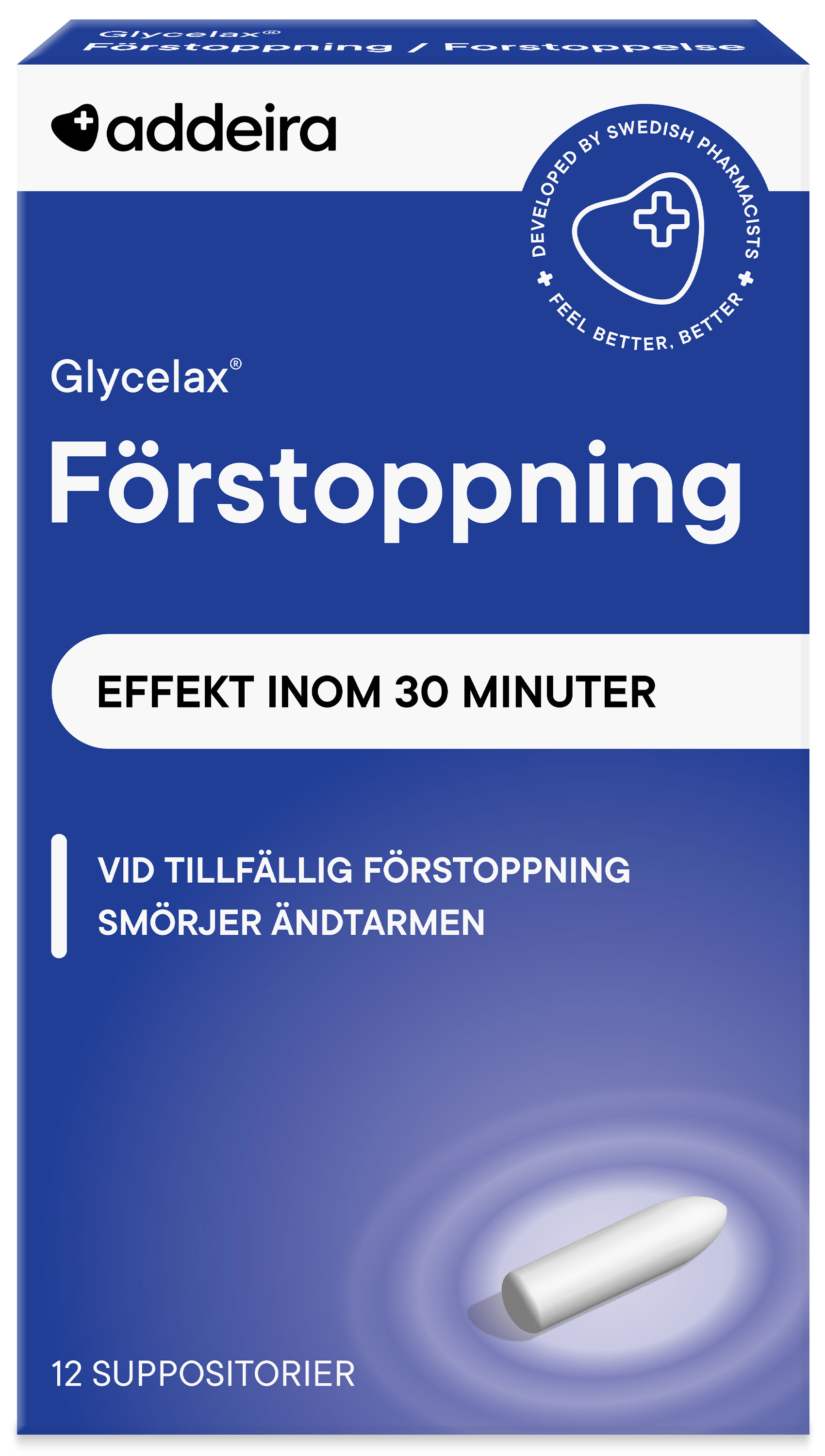 addeira Glycelax Förstoppning 12 suppositorium
