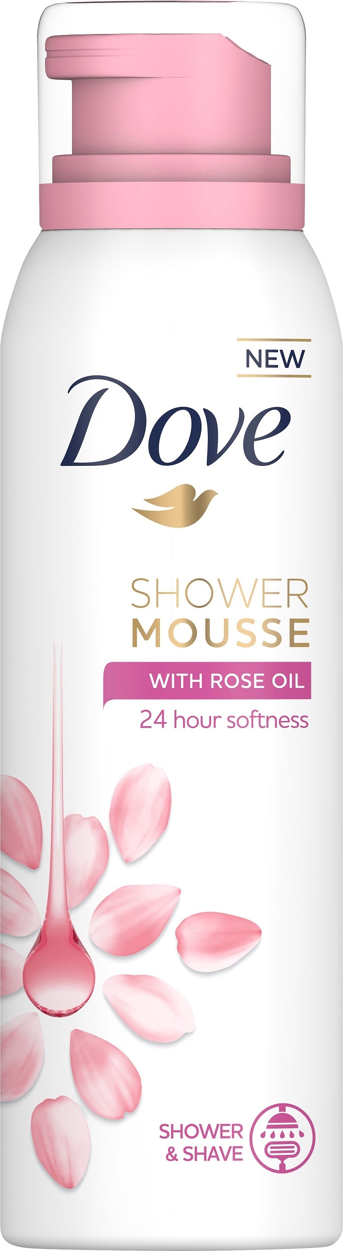 Dove Shower Mousse Rose Oil 200 ml