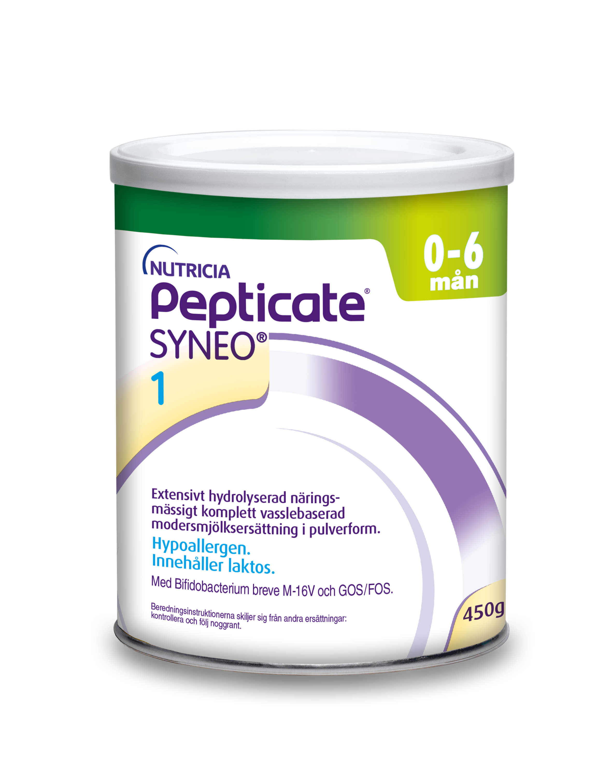 Pepticate Syneo 1 Modersmjölksersättning vid mjölkproteinallergi 0+ mån 450g