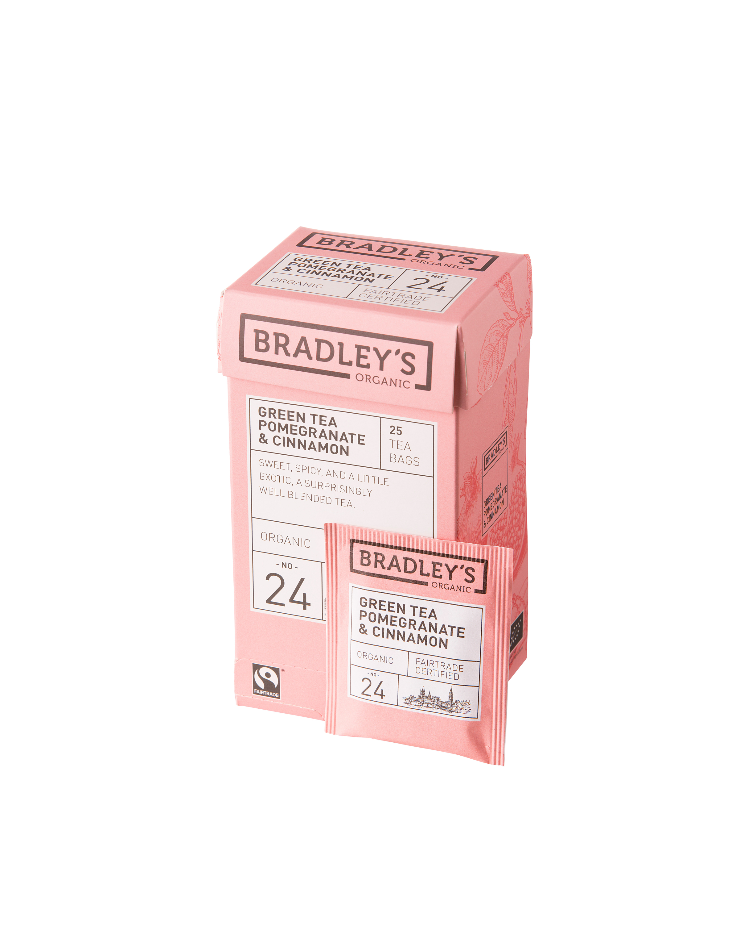 Bradley's Organic Green Tea Pomegranate & Cinnamon