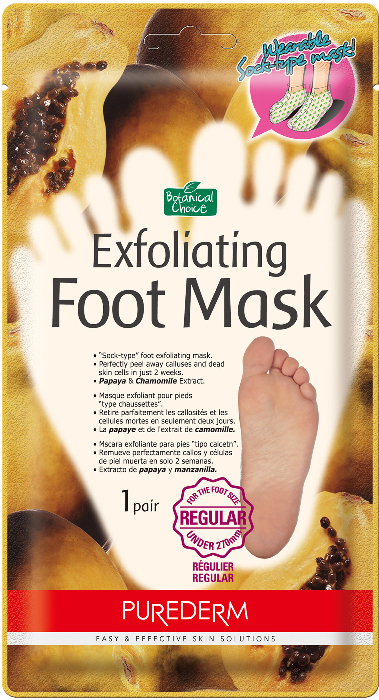 Purederm Exfoliating Foot Mask 1 par