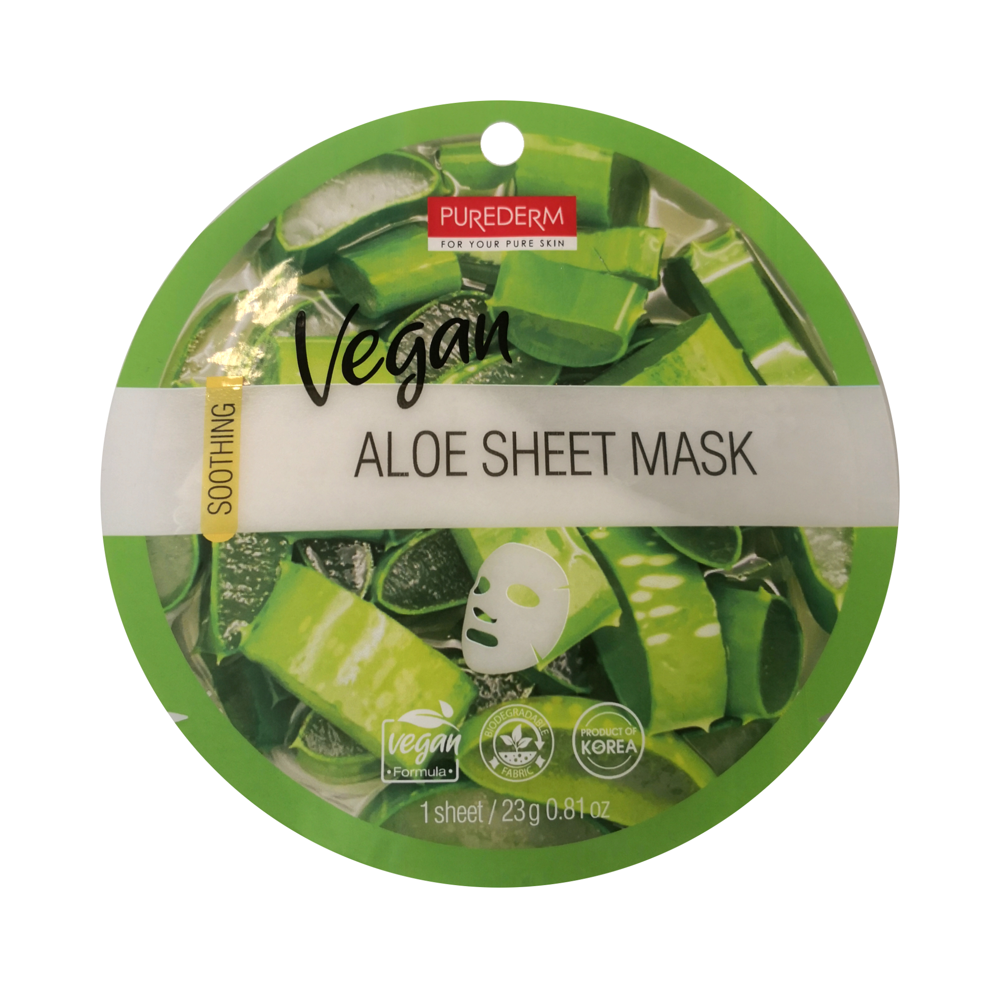 Purederm Vegan Aloe Sheet Mask 1 st