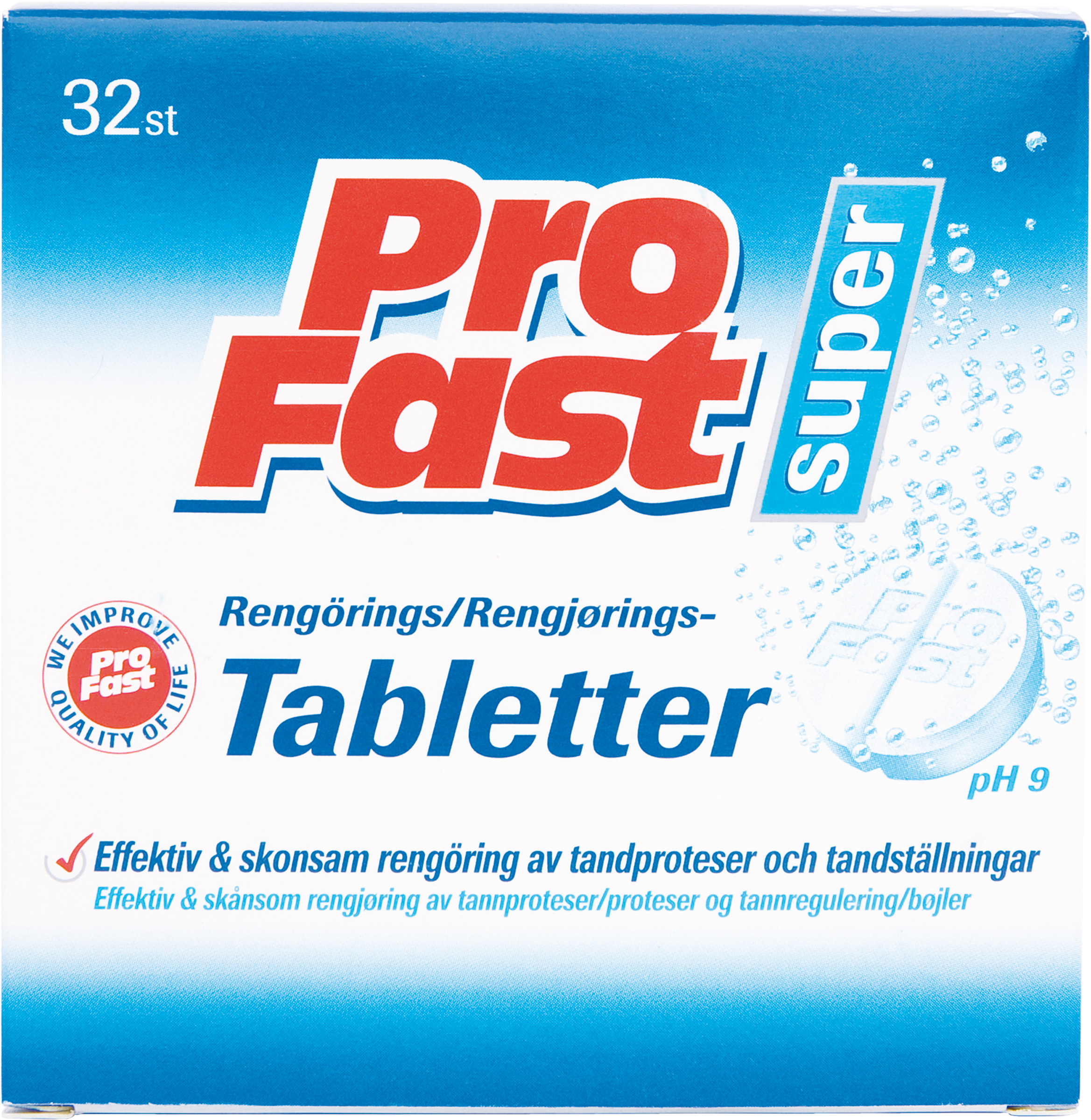 Profast Rengöringstablett till protes 32 st