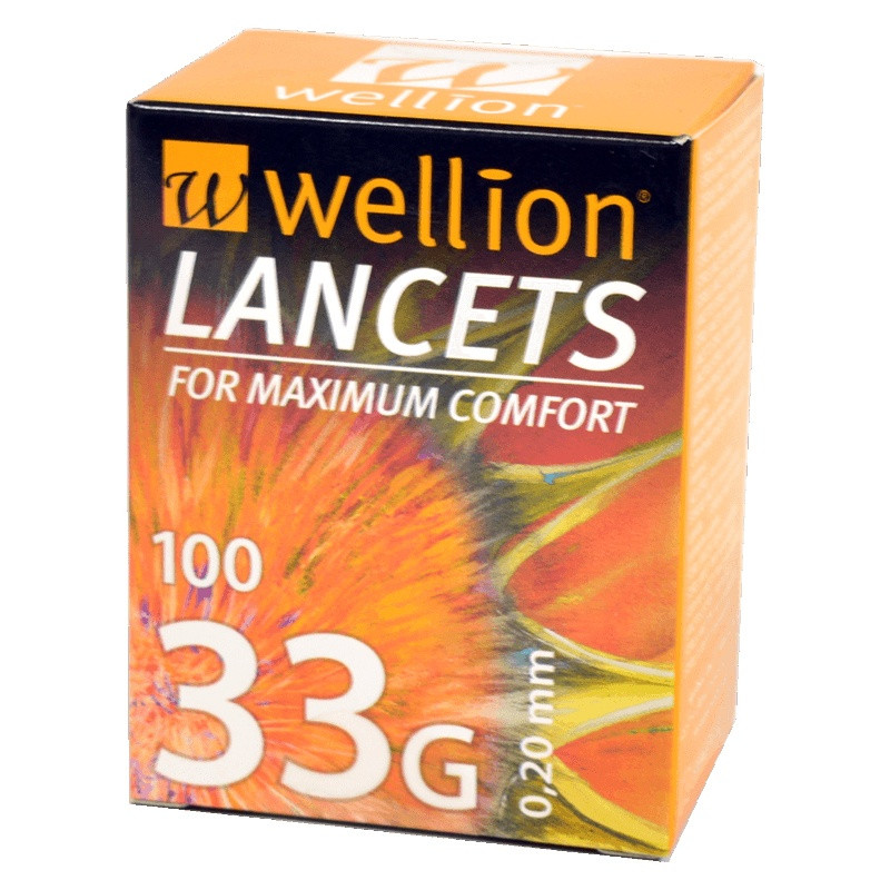 Wellion 33G Lansetter 0,20 mm 100 st