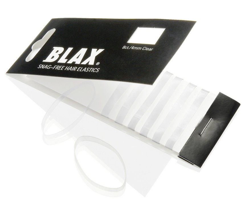 BLAX Snagg-Free Hair Elastics 4 mm Clear 8 st